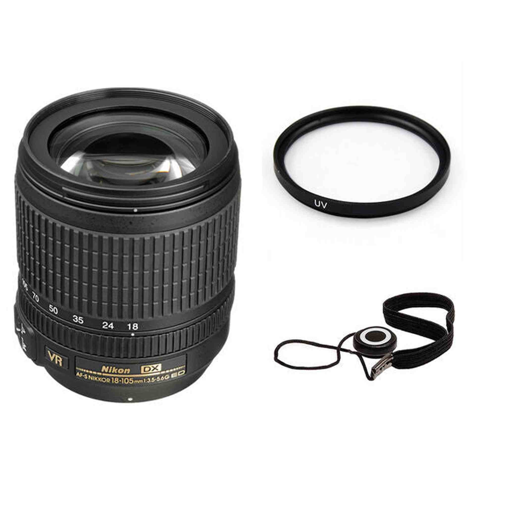 Nikon 18-105mm f/3.5-5.6G ED VR AF-S DX Nikkor Autofocus Lens Starter Bundle Nikon