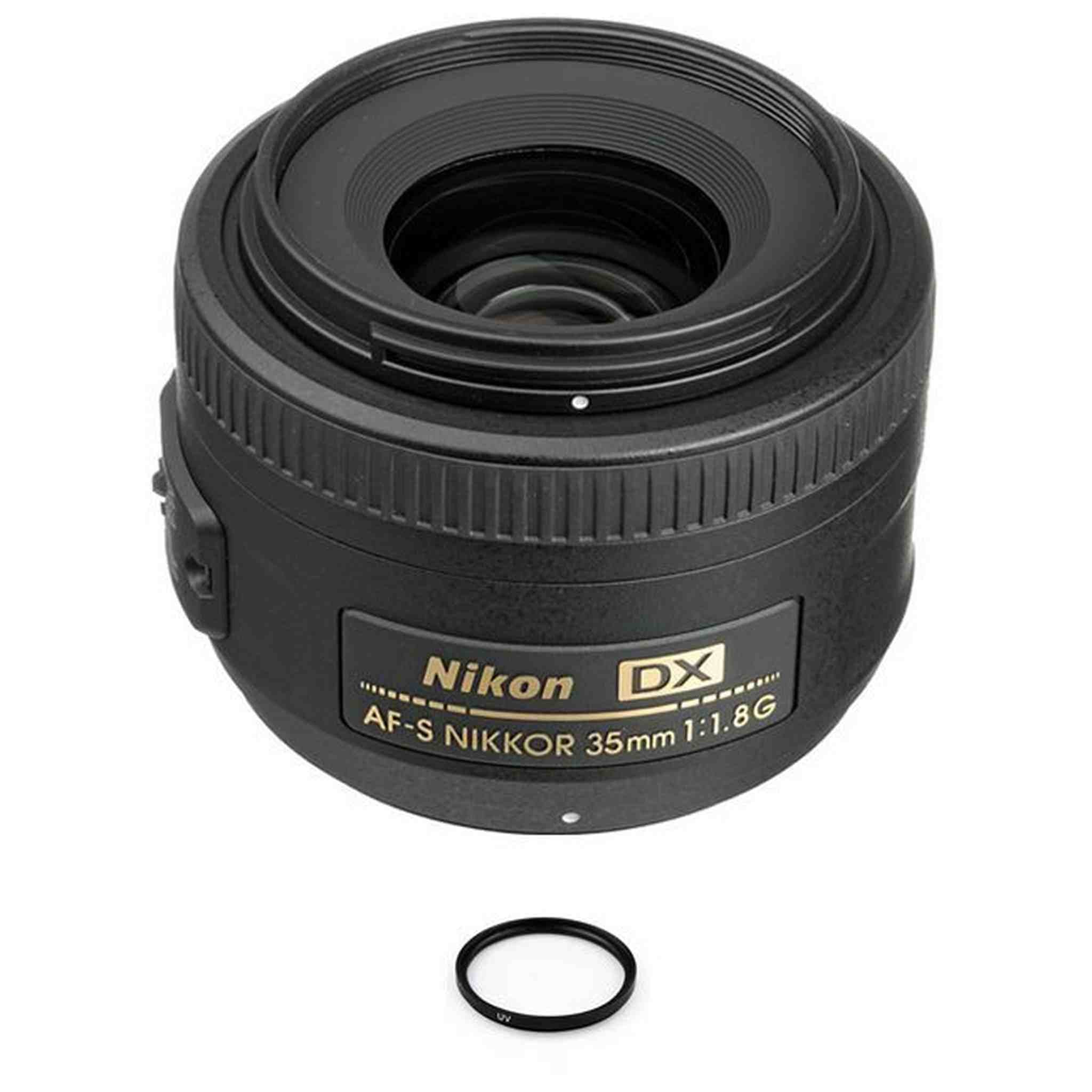 Nikon AF-S Nikkor 35mm f/1.8G DX Lens w/52mm UV Filter Bundle Nikon