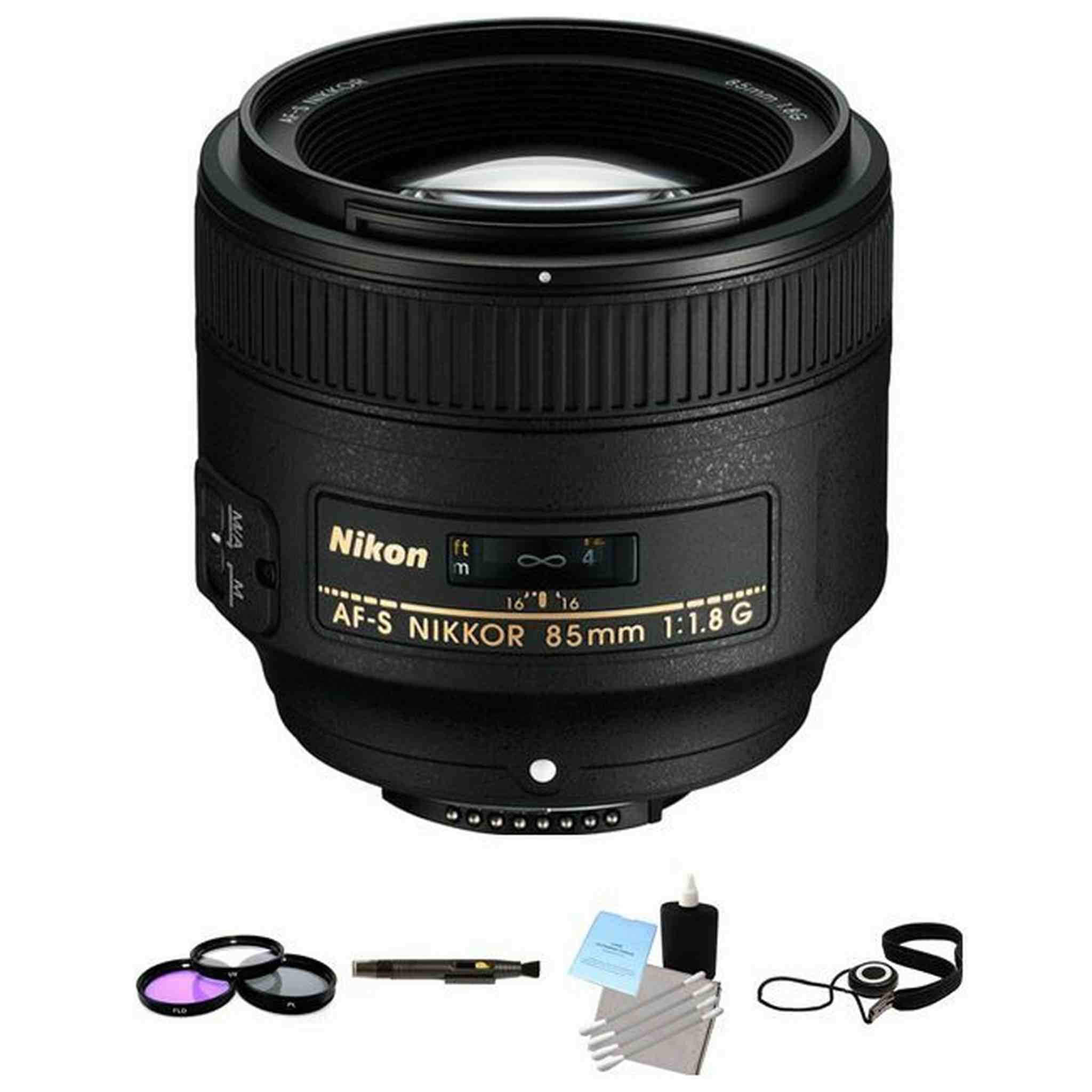 Nikon AF-S NIKKOR 85mm f/1.8G Lens Advanced Bundle Nikon