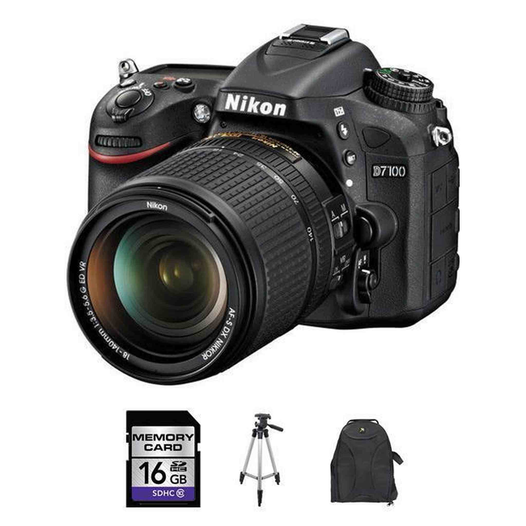 Nikon D7100 DSLR Camera w/18-140mm Lens 16GB Kit Bundle Nikon