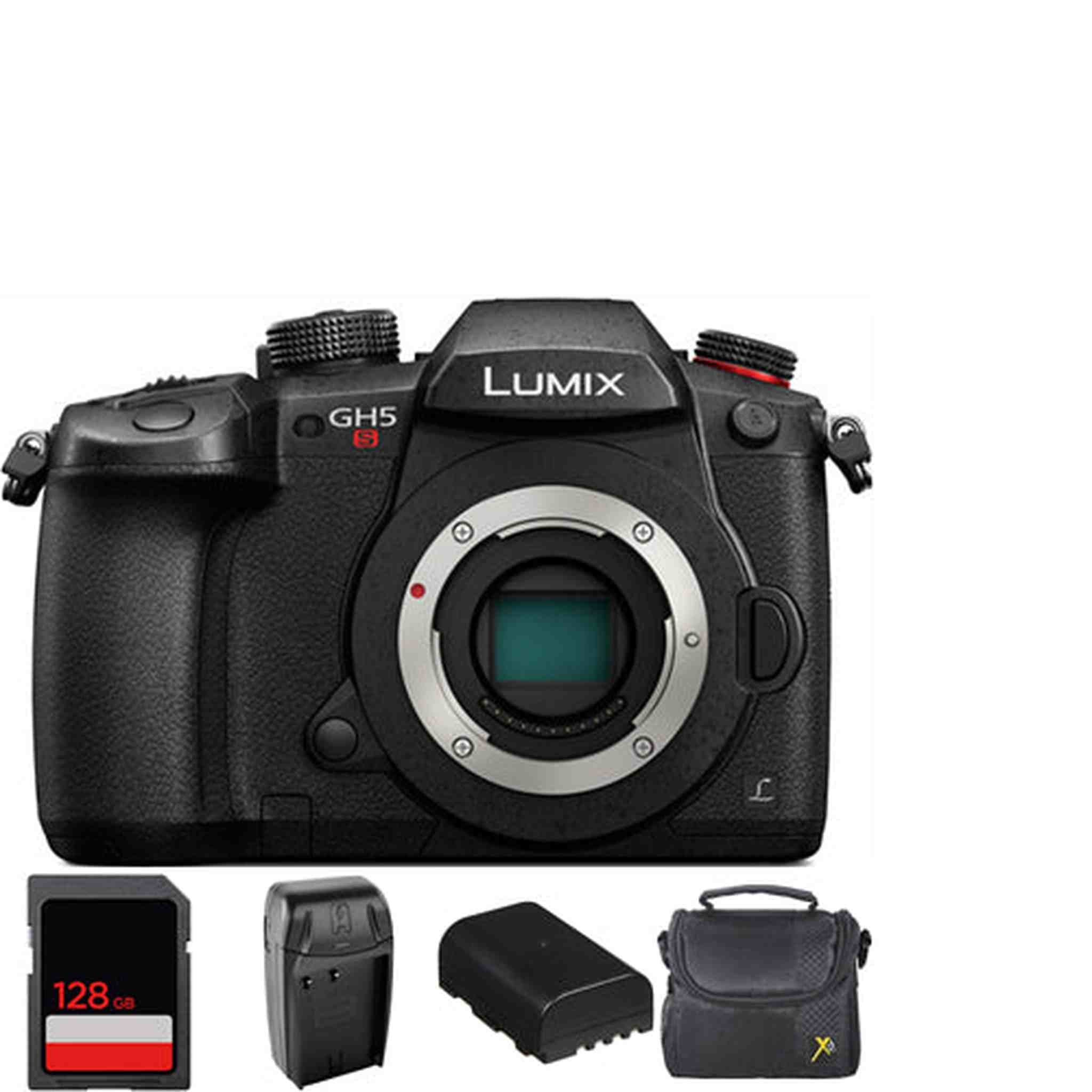 Panasonic Lumix DC-GH5S Mirrorless Micro Four Thirds Digital Camera Deluxe Bundle Panasonic