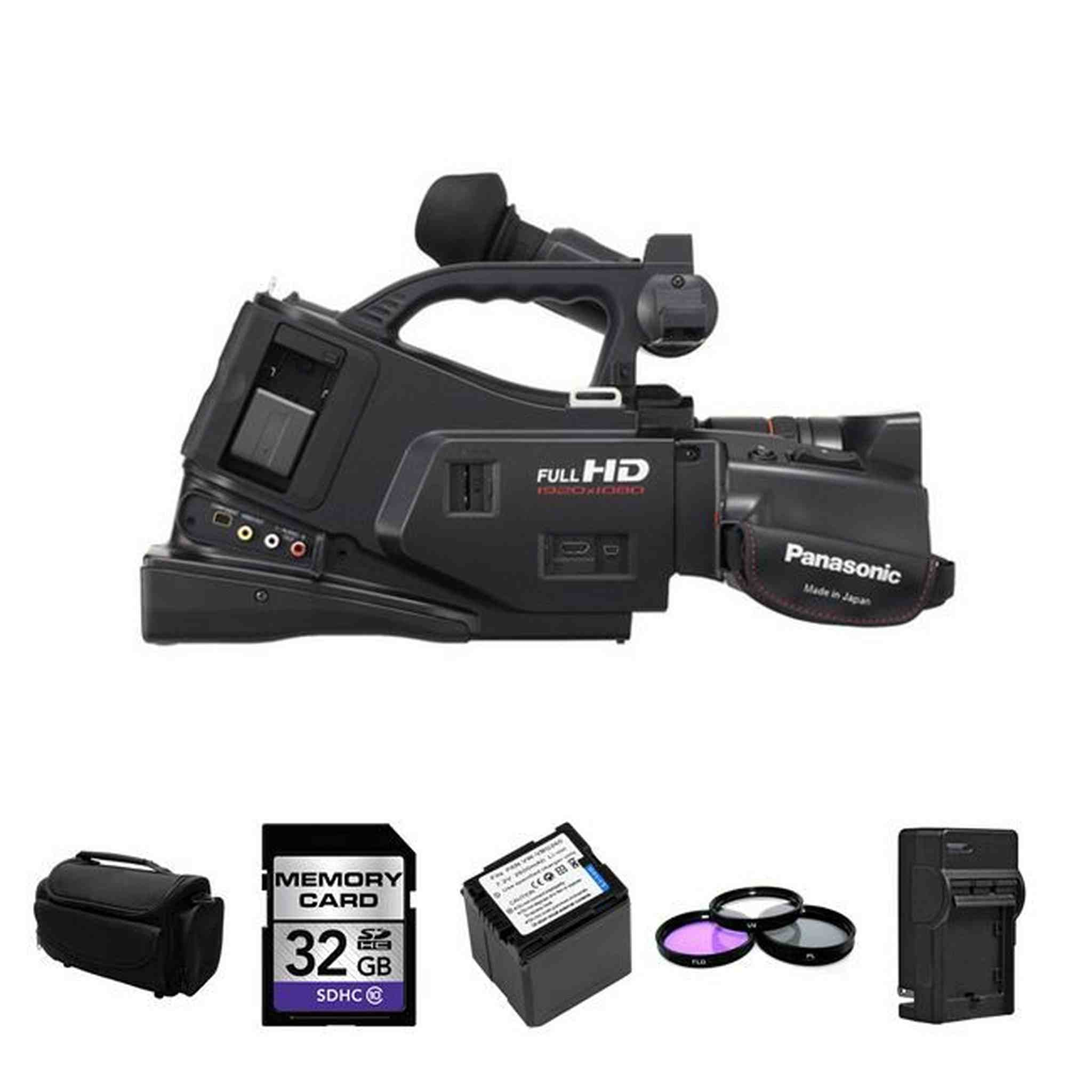 Panasonic AG AC7 Camcorder + 2 Batteries, Charger, 32GB, Filters, Case Base Bundle Panasonic