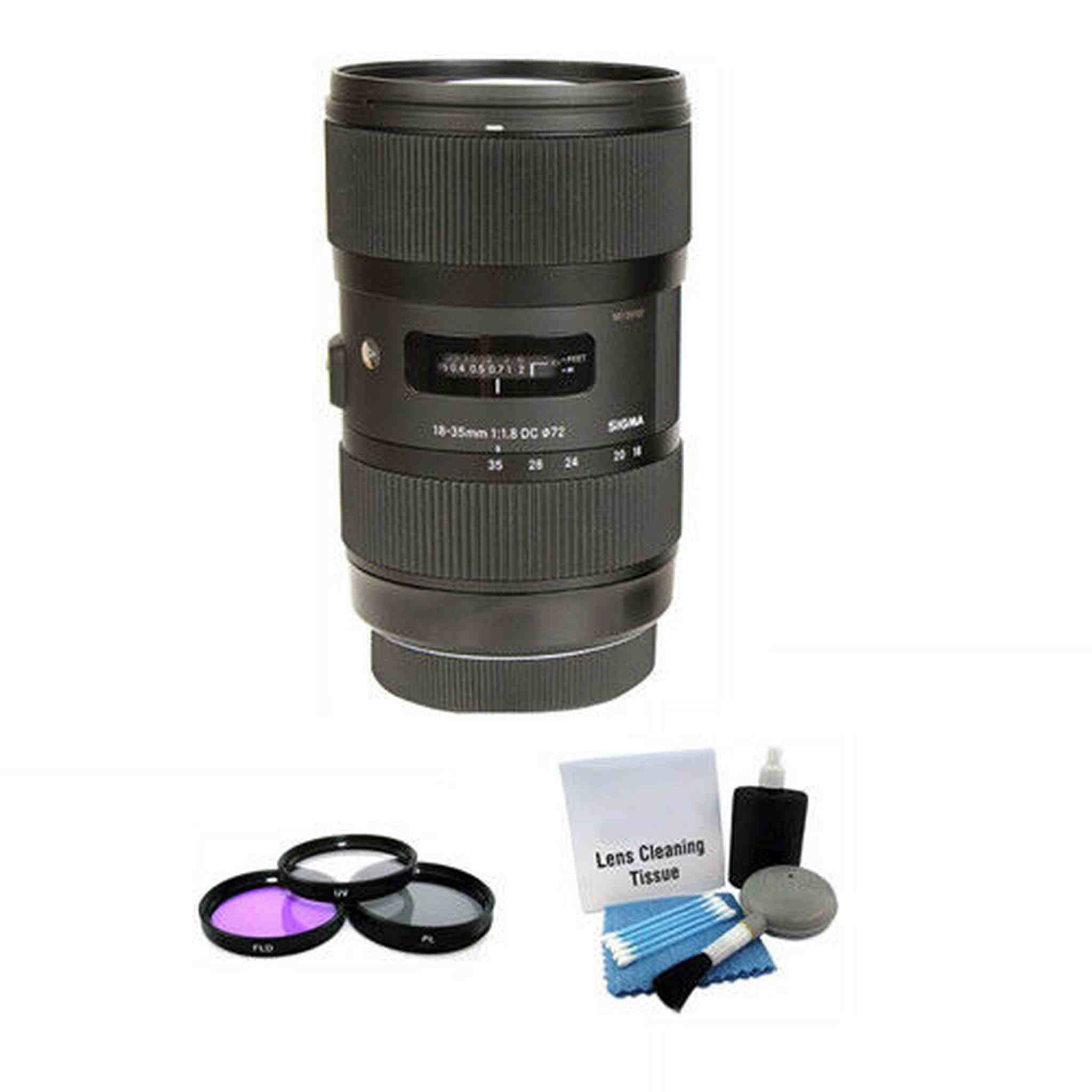 Sigma 18-35mm f/1.8 DC HSM Lens for Nikon + UV Kit & Cleaning Kit Bundle Sigma