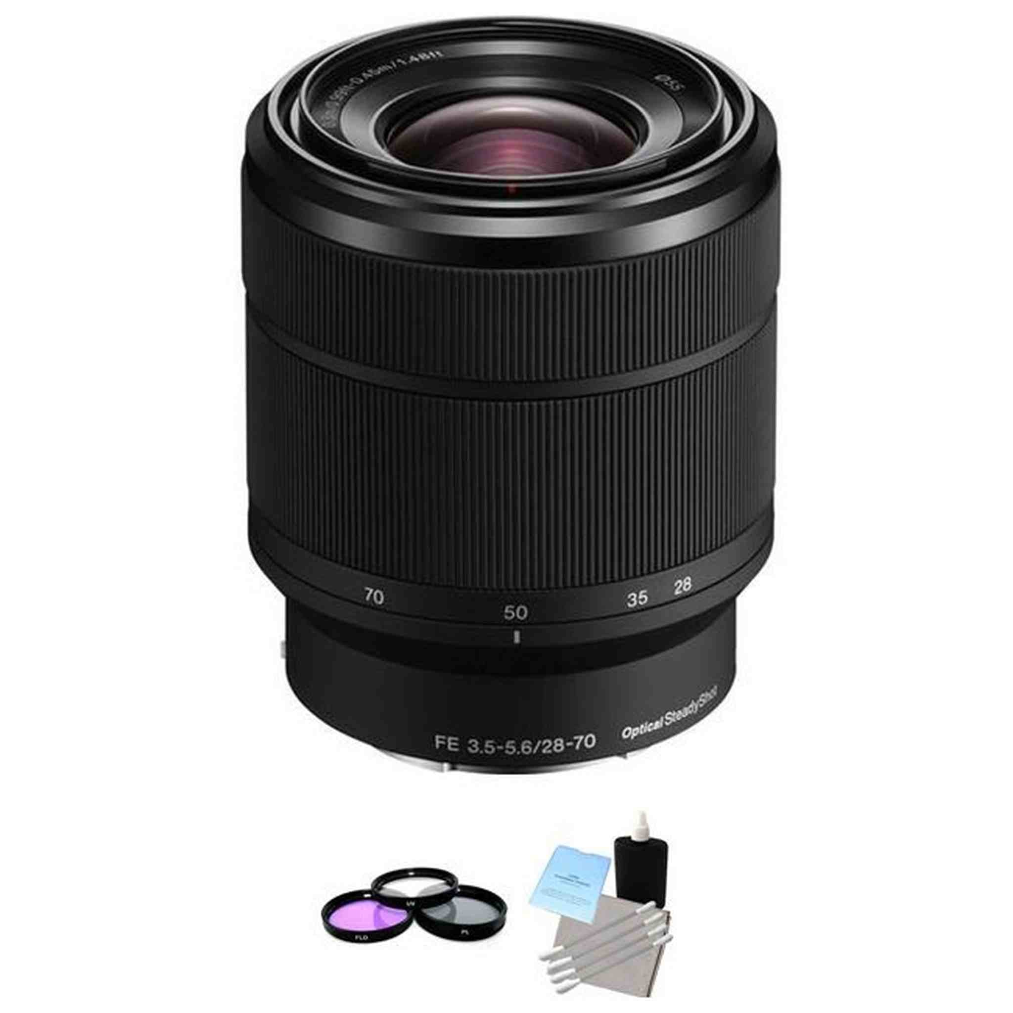 Sony FE 28-70mm f/3.5-5.6 OSS Lens + UV Kit & Cleaning Kit Bundle Sony