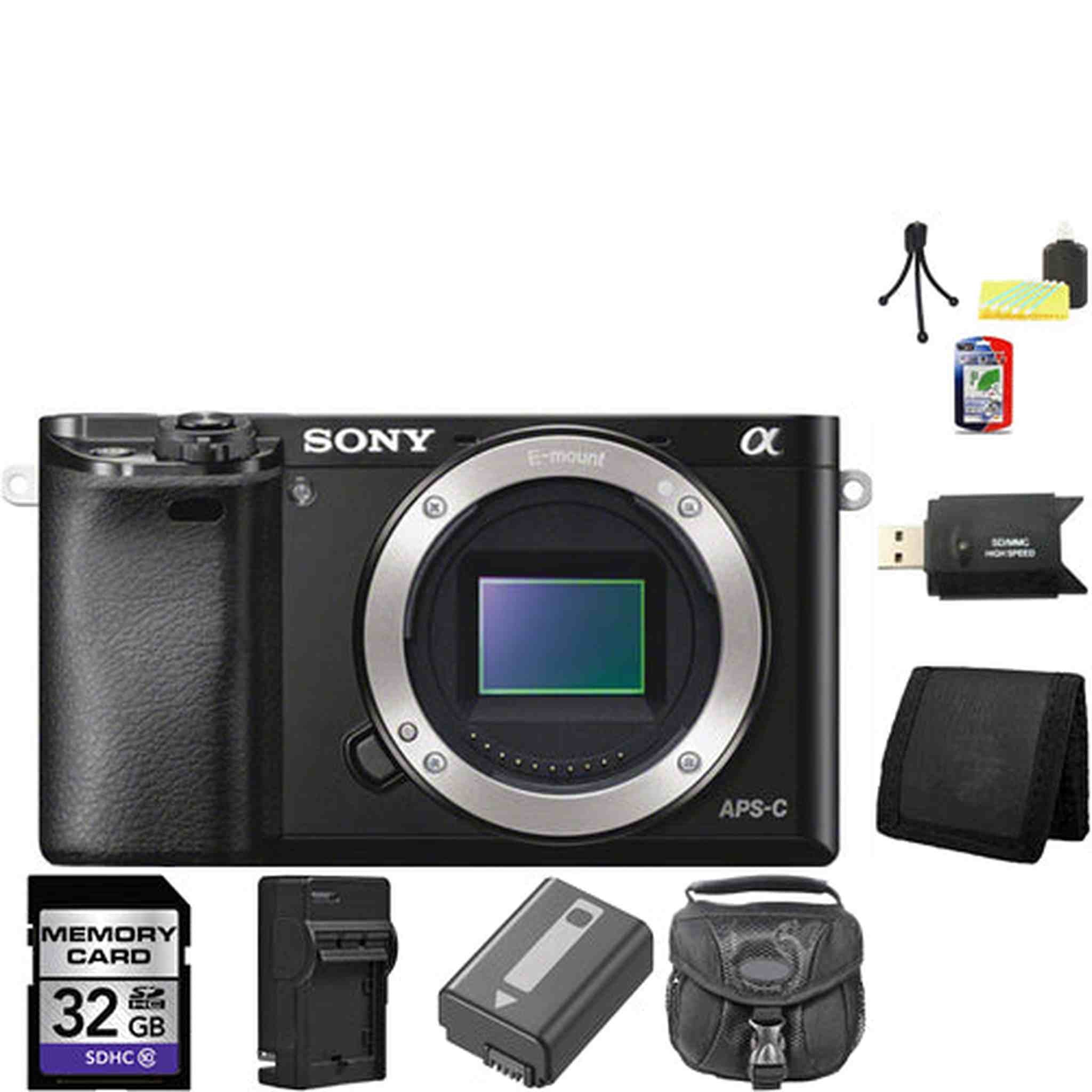 Sony A6000 Mirrorless Digital Camera - Black 32GB Bundle Sony