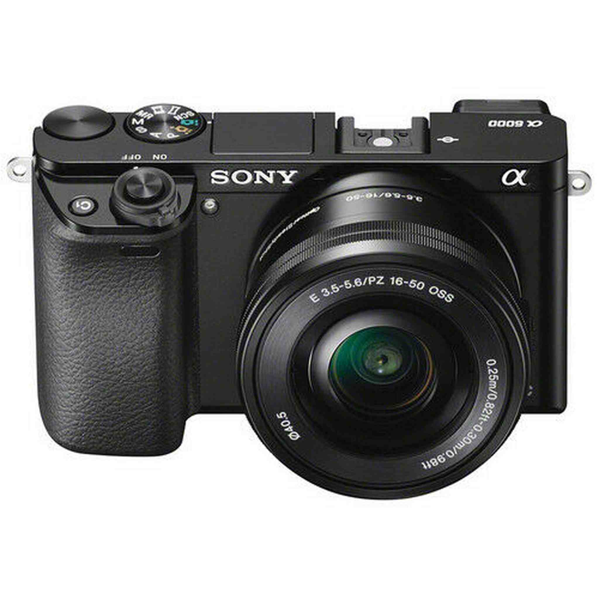 Sony A6000 Digital Camera w/16-50mm Lens - Black + 2 Batteries, 32GB Bundle Sony