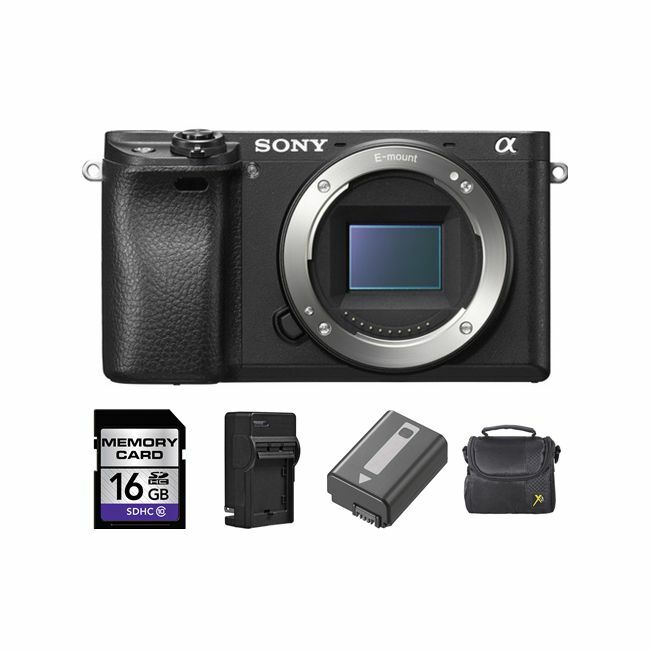 Sony Alpha a6300 Mirrorless Digital Camera Body Only + 2 Batteries,16GB Bundle Sony