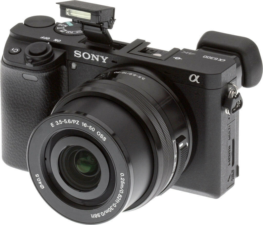 Sony Alpha a6300 Mirrorless Camera w/16-50mm Lens + 2 Batteries, 64GB Card Pro Bundle Sony