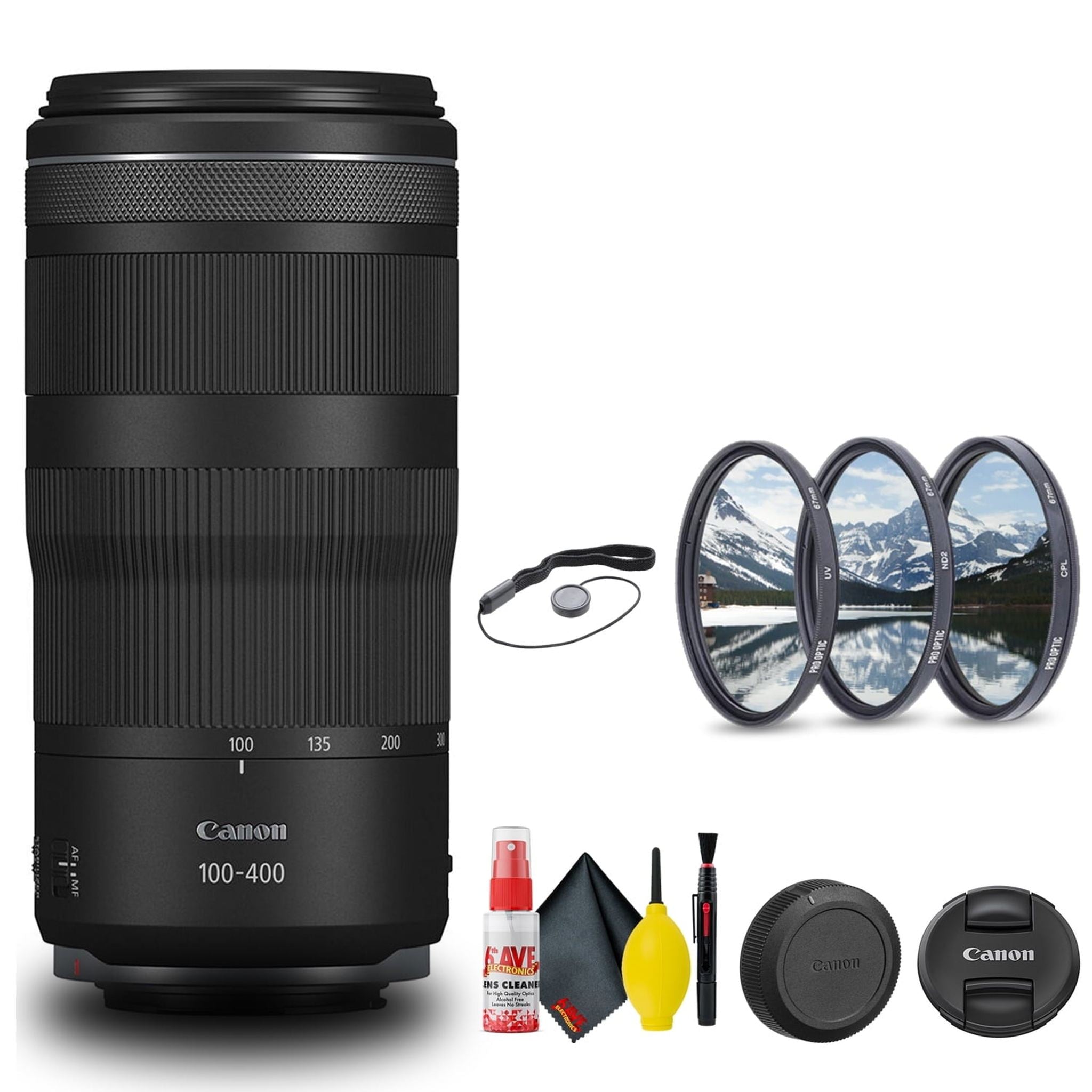 Canon RF 100-400mm f/5.6-8 IS USM Lens 5050C002 + Filter + Cap Keeper + More Canon