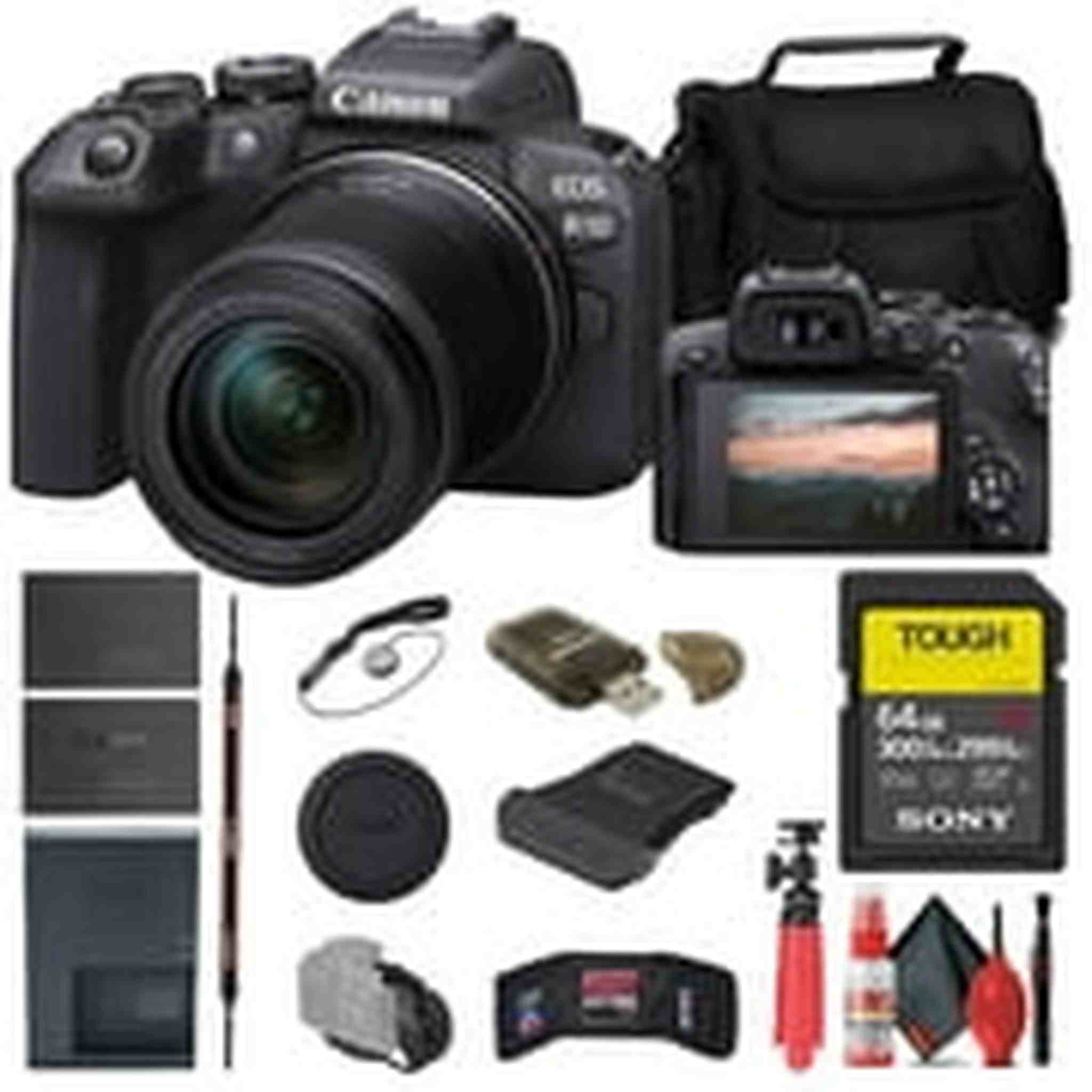 Canon EOS R10 Mirrorless Camera W/ 18-150mm Lens + 64GB Card + Bag + More Canon