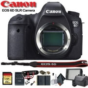 Canon EOS 6D DSLR Camera 8035B002 W/Bag, Extra Battery, LED Light, Mic, Filters and More - Advanced Bundle Canon