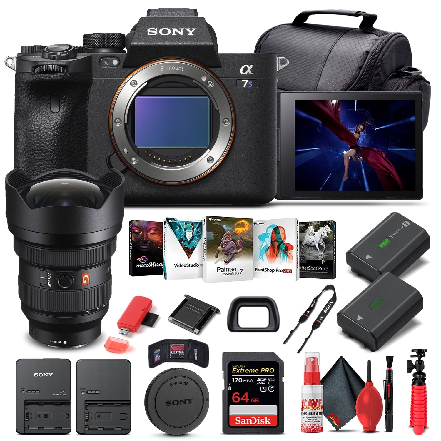 Sony Alpha a7S III Mirrorless Camera W/ Sony FE 12-24mm Lens - Basic Bundle Sony