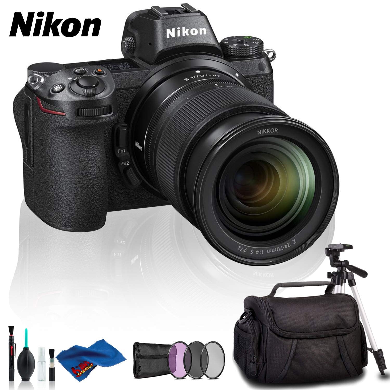 Nikon Z 6 Mirrorless Digital Camera with 24-70mm Lens, FTZ Mount Adapter, Case, and Tripod Kit International Model Nikon