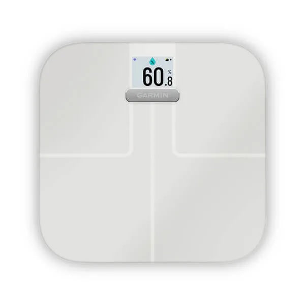 Garmin Index S2, Smart Scale with Wireless Connectivity, Measure Body Fat, Muscle, Bone Mass, Body Water% and More, White