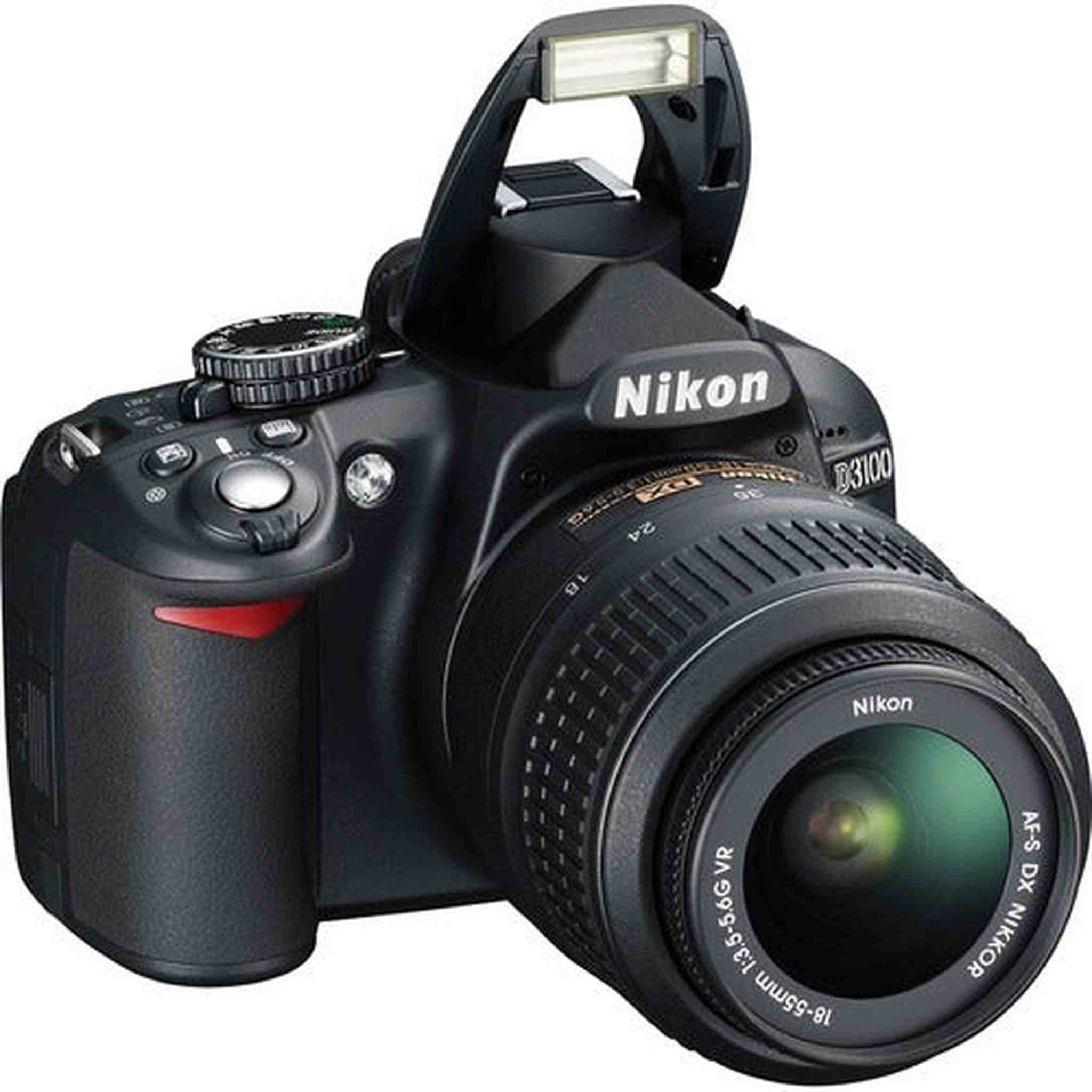 Nikon D3100 14 Megapixel Digital SLR Camera with 3x Optical Zoom, 3 LCD, Full 1080p HD Cinematic Video, VR Image Stabilization, Split-second Shutter Response, Black - Nikon