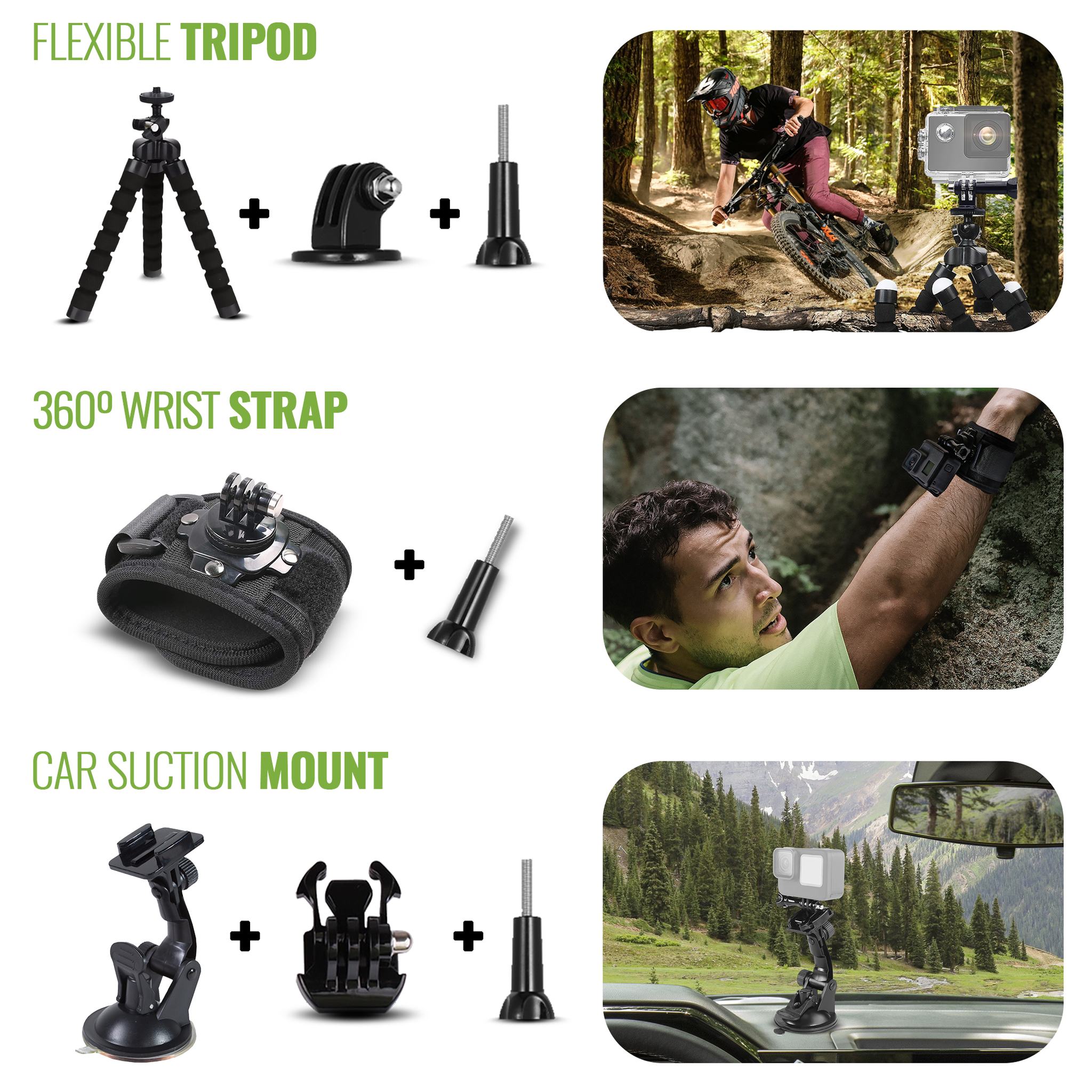 DigiNerds 50 in 1 Action Camera Accessory kit For Gopro and More. DigiNerds