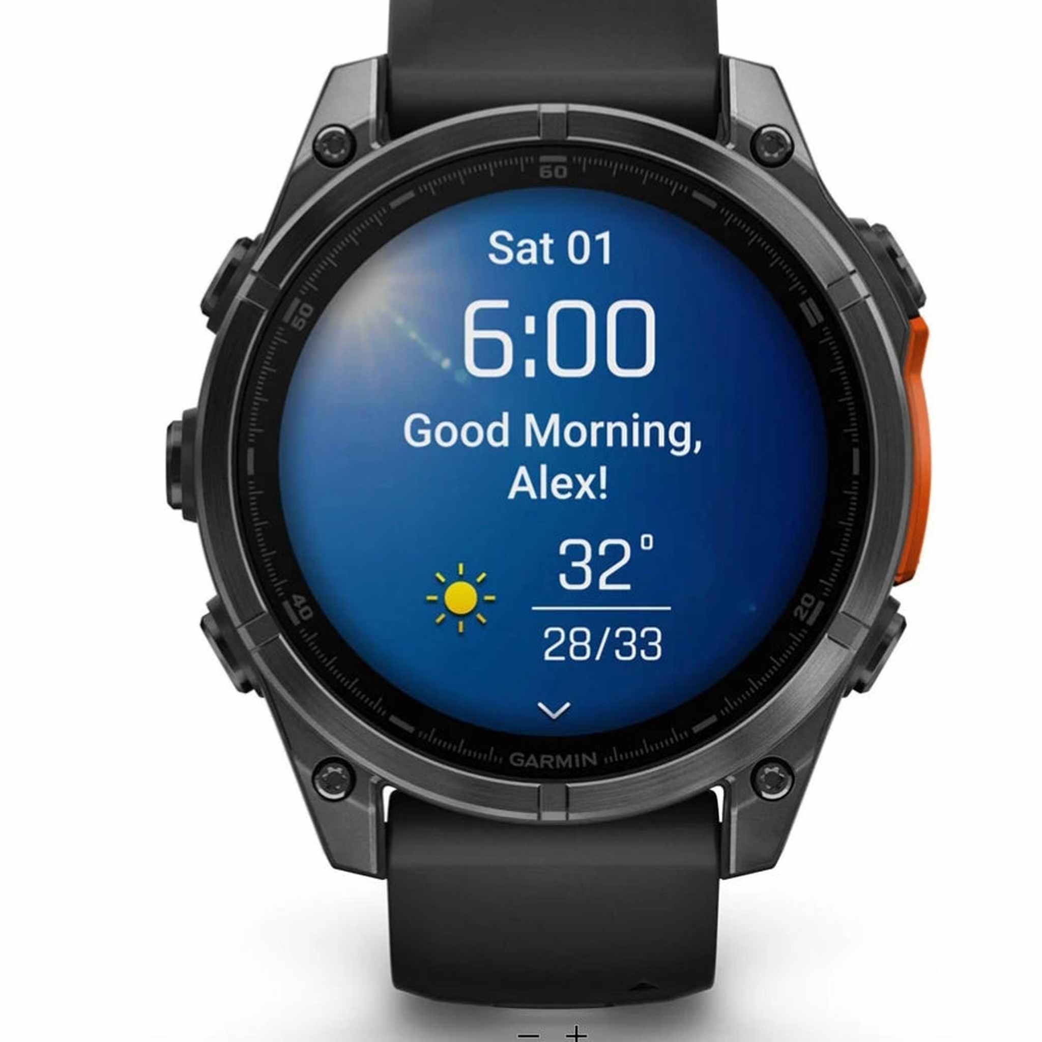 Garmin fēnix® 8, 47 mm, AMOLED, Slate Gray with Black Silicone Band Garmin