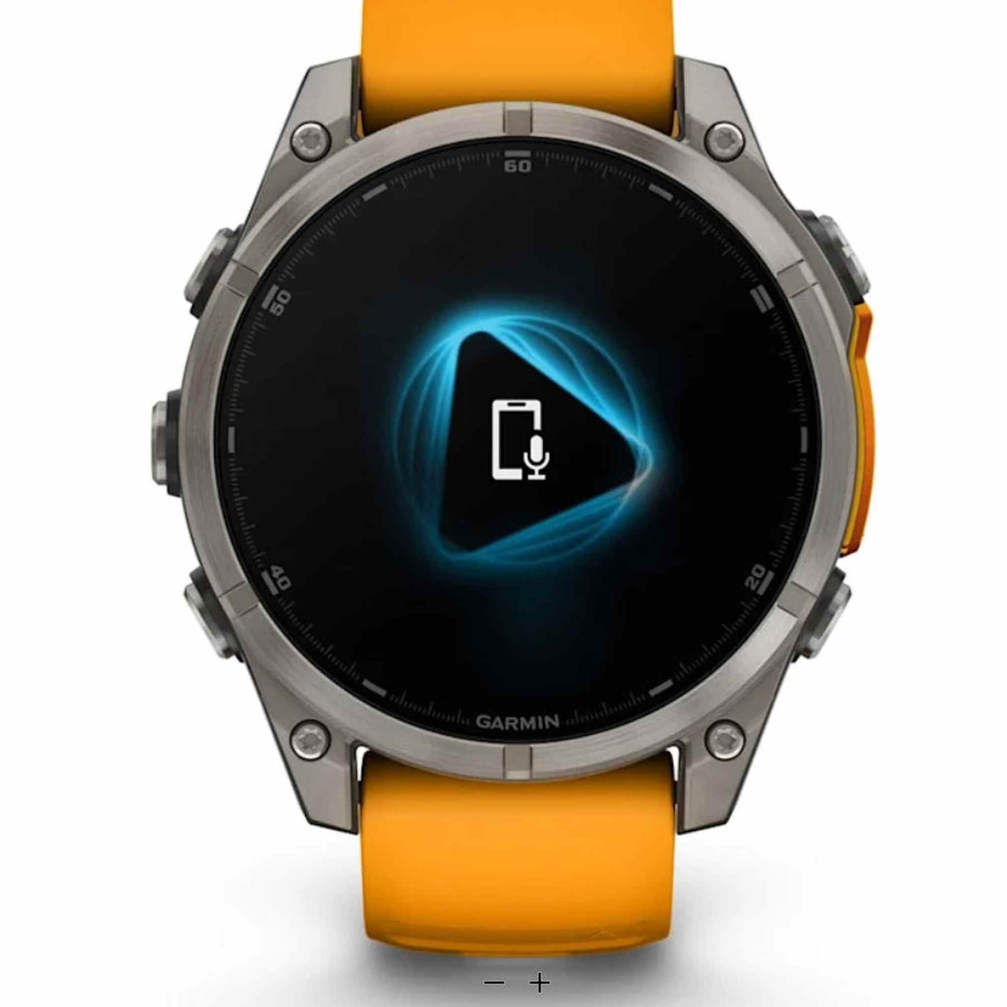 Garmin fēnix® 8, 47 mm, AMOLED, Sapphire, Titanium with Spark Orange/Graphite Silicone Band Garmin