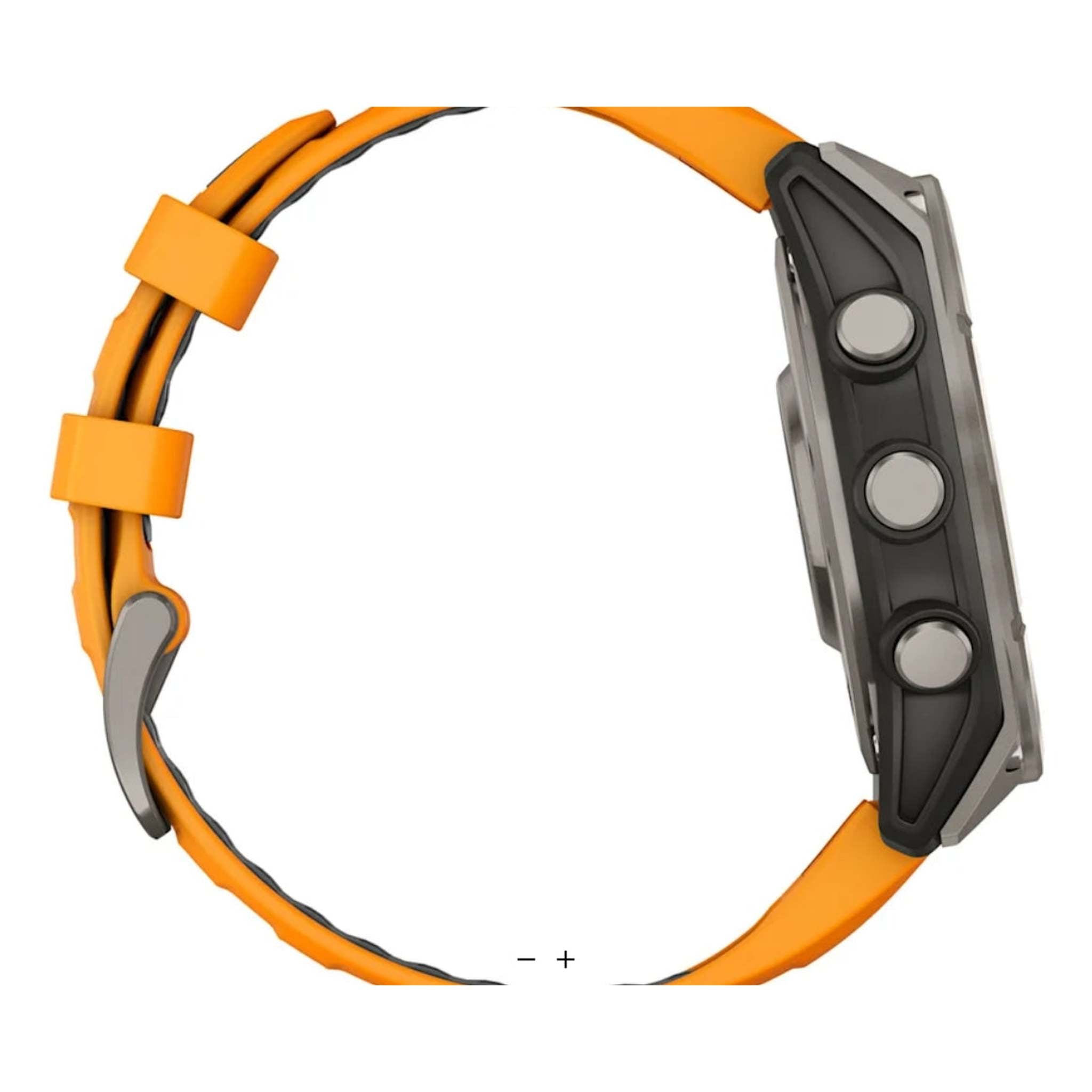 Garmin fēnix® 8, 47 mm, AMOLED, Sapphire, Titanium with Spark Orange/Graphite Silicone Band Garmin