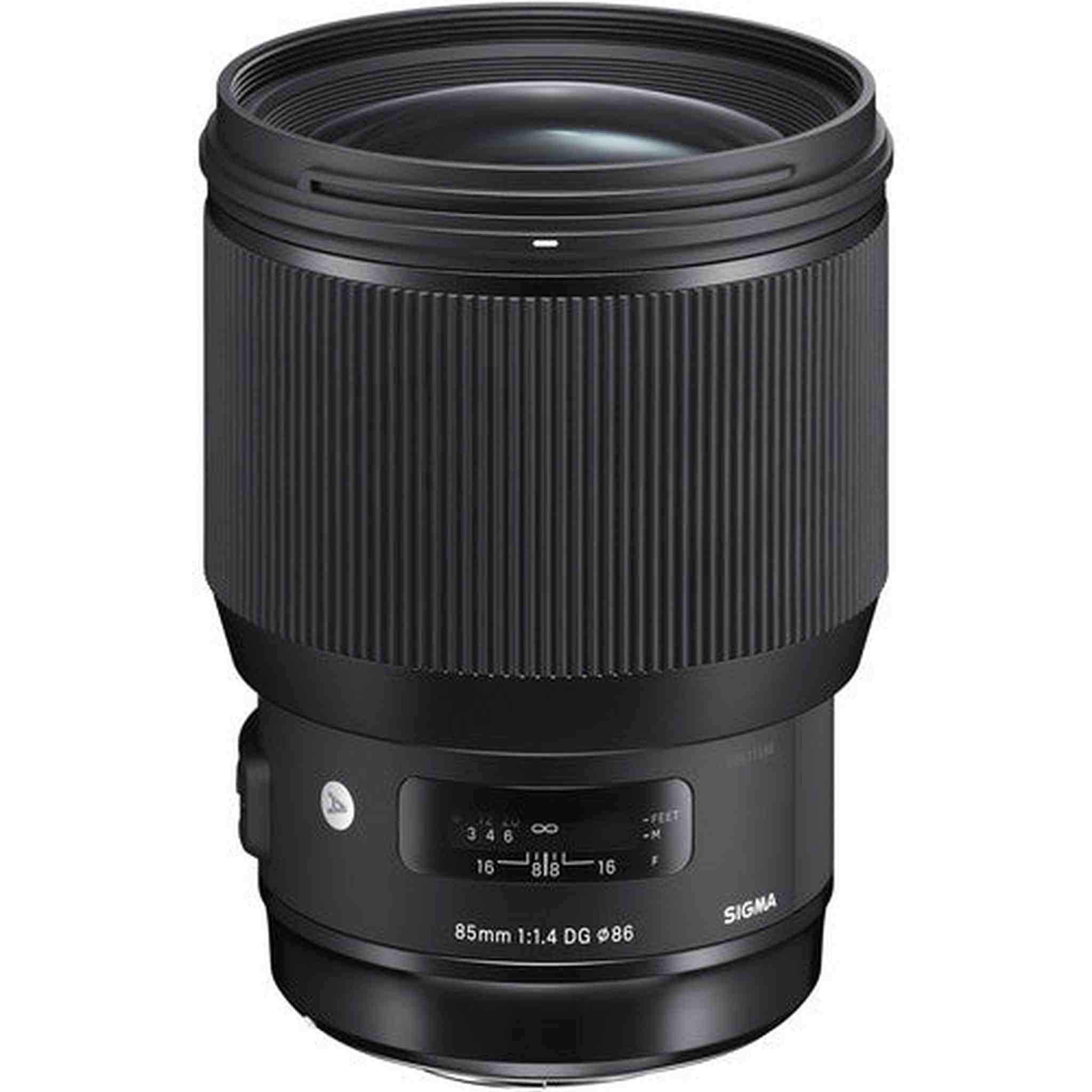 Sigma 85mm f/1.4 DG HSM Art Lens for Canon EF with Cleaning Kit, Tripod, 32GB Memory Kit, and Padded Backpack Sigma