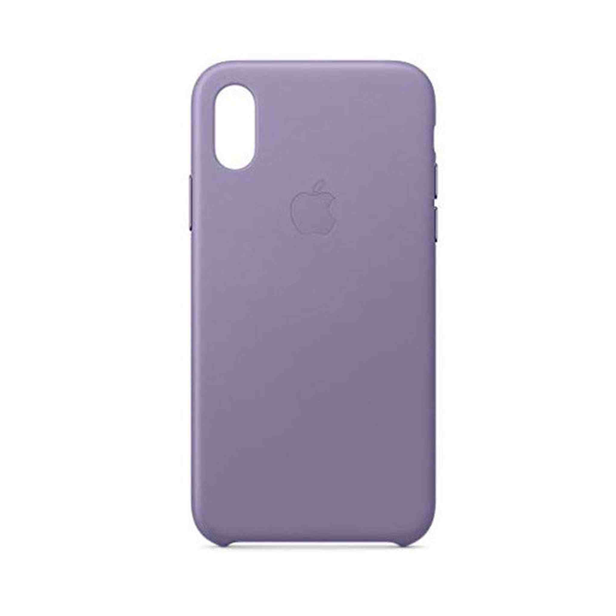 Apple Leather Case for iPhone Xs - Lilac Apple