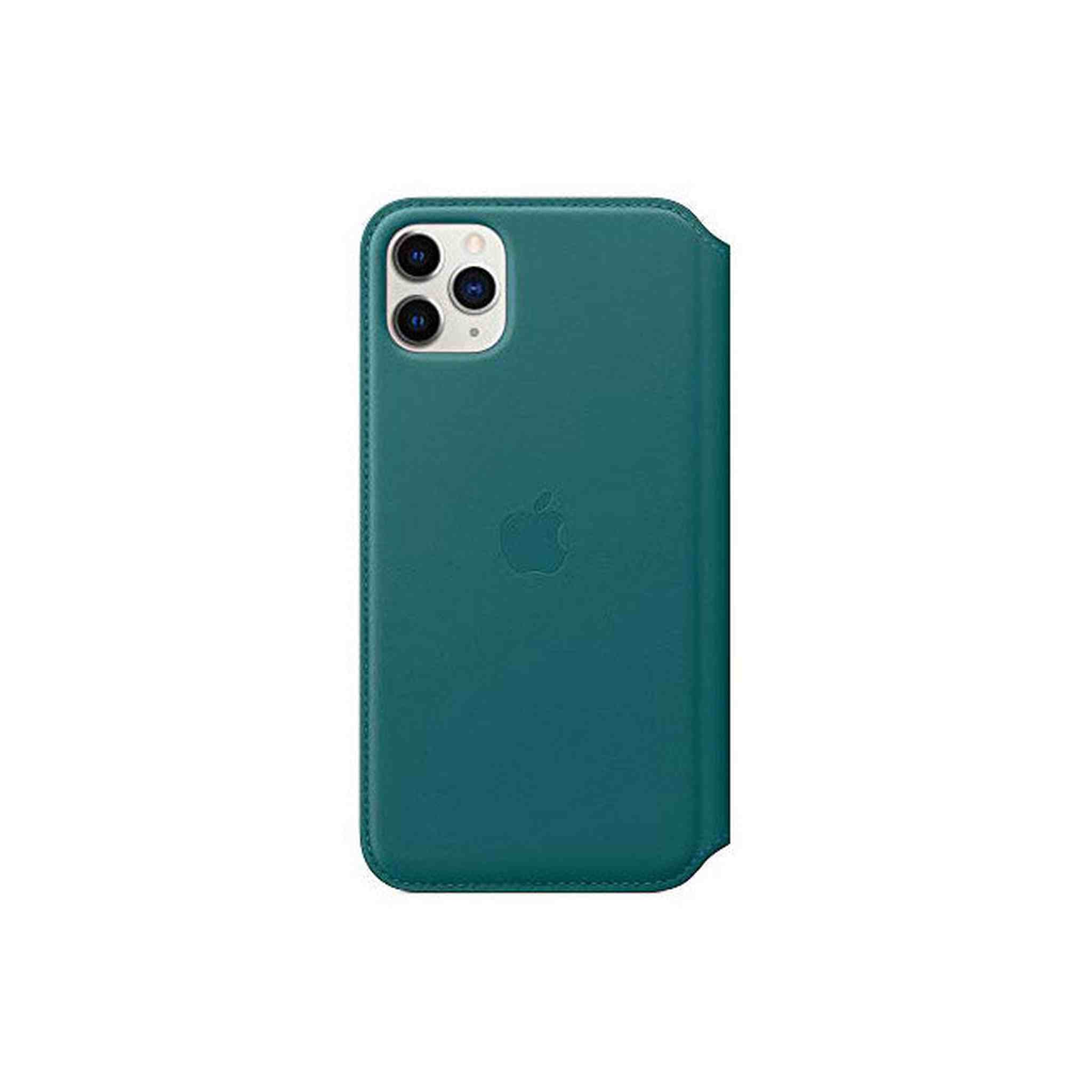 Apple Leather Folio for iPhone 11 Pro Max - Peacock Apple