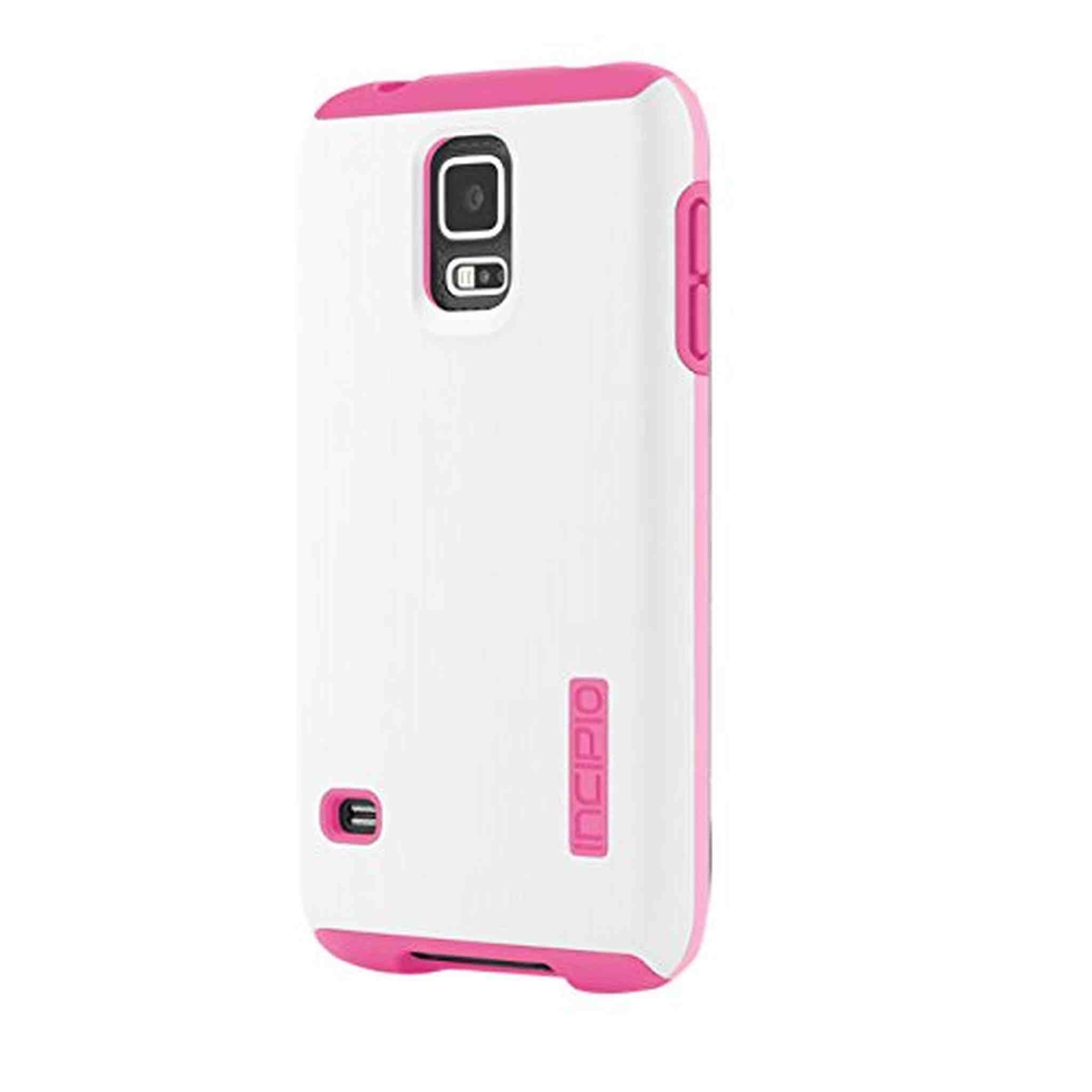 Incipio DualPro Shine Case for Samsung Galaxy S5 - Retail Packaging - White/Pink Incipio