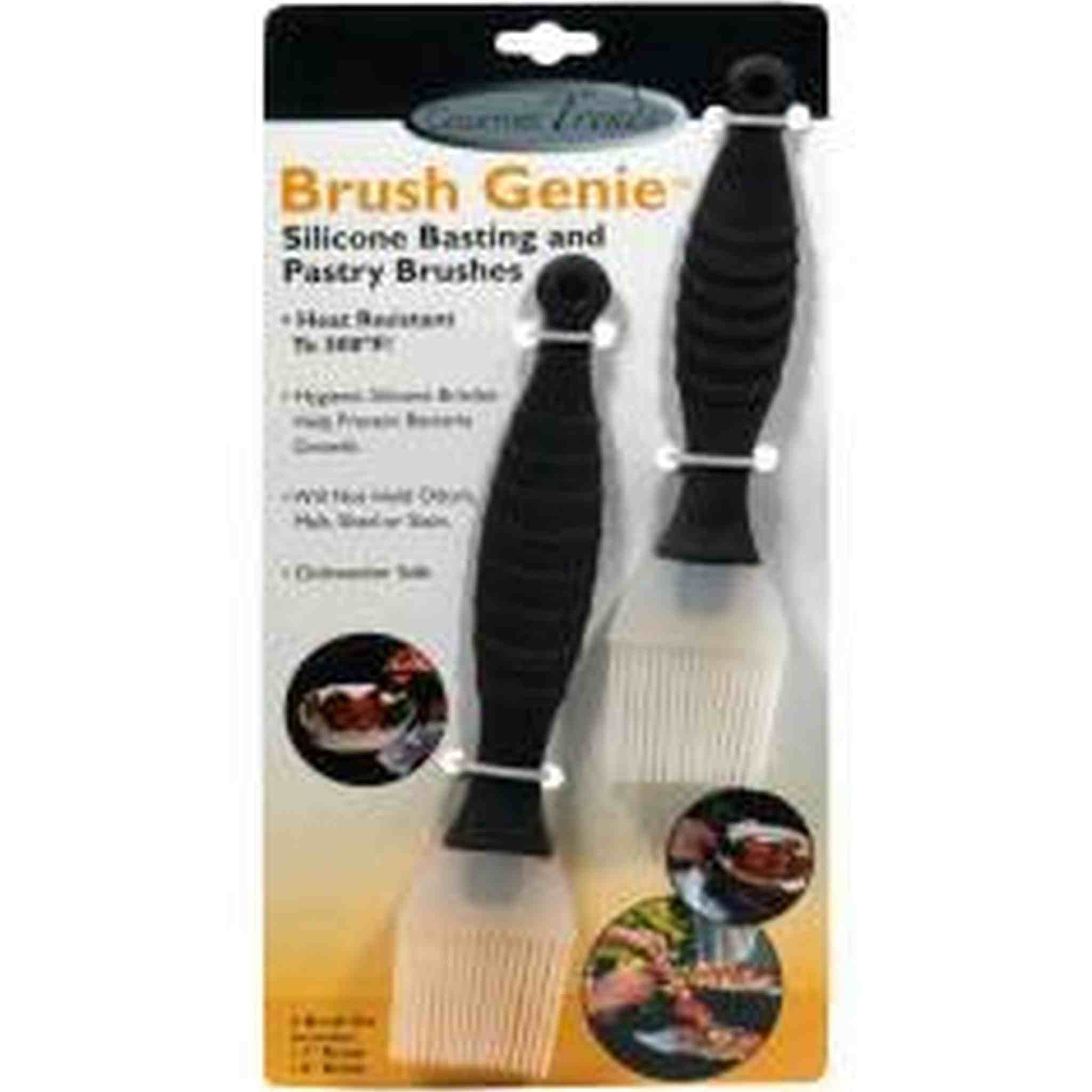 Brush Genie Set of 2 Silicone Basting and Pastry Brushes Handy Trends