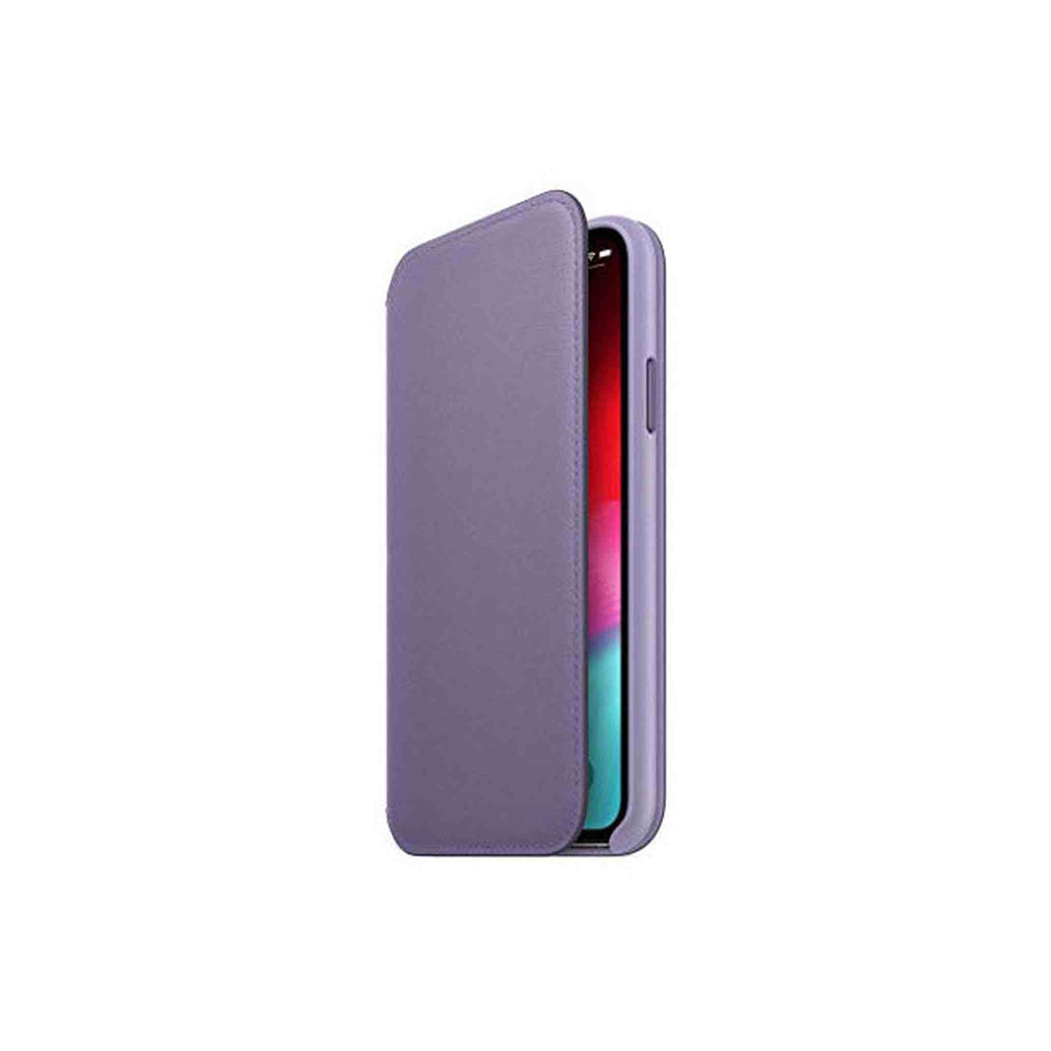 Apple Leather Folio for iPhone Xs - Lilac Apple