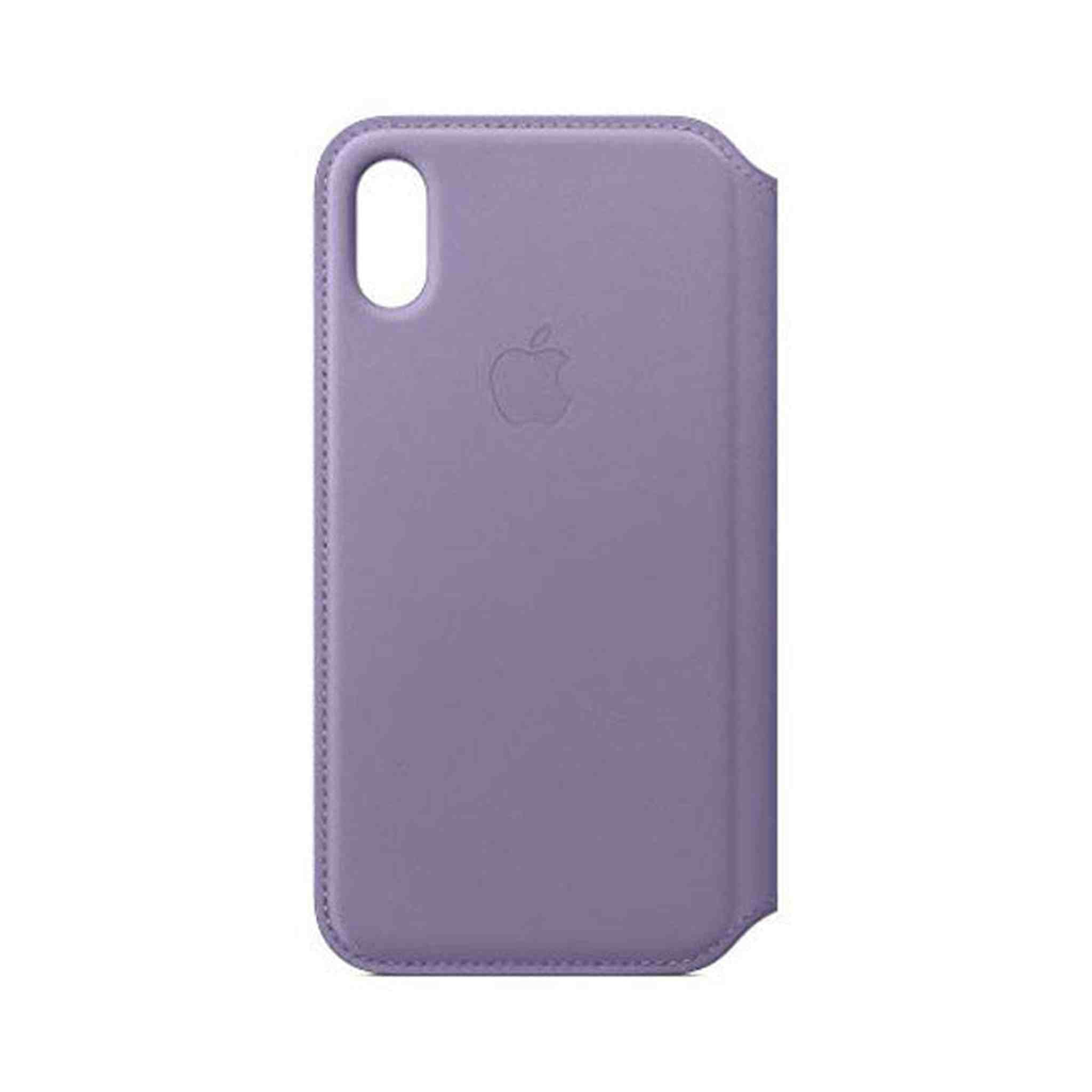 Apple Leather Folio for iPhone Xs - Lilac Apple