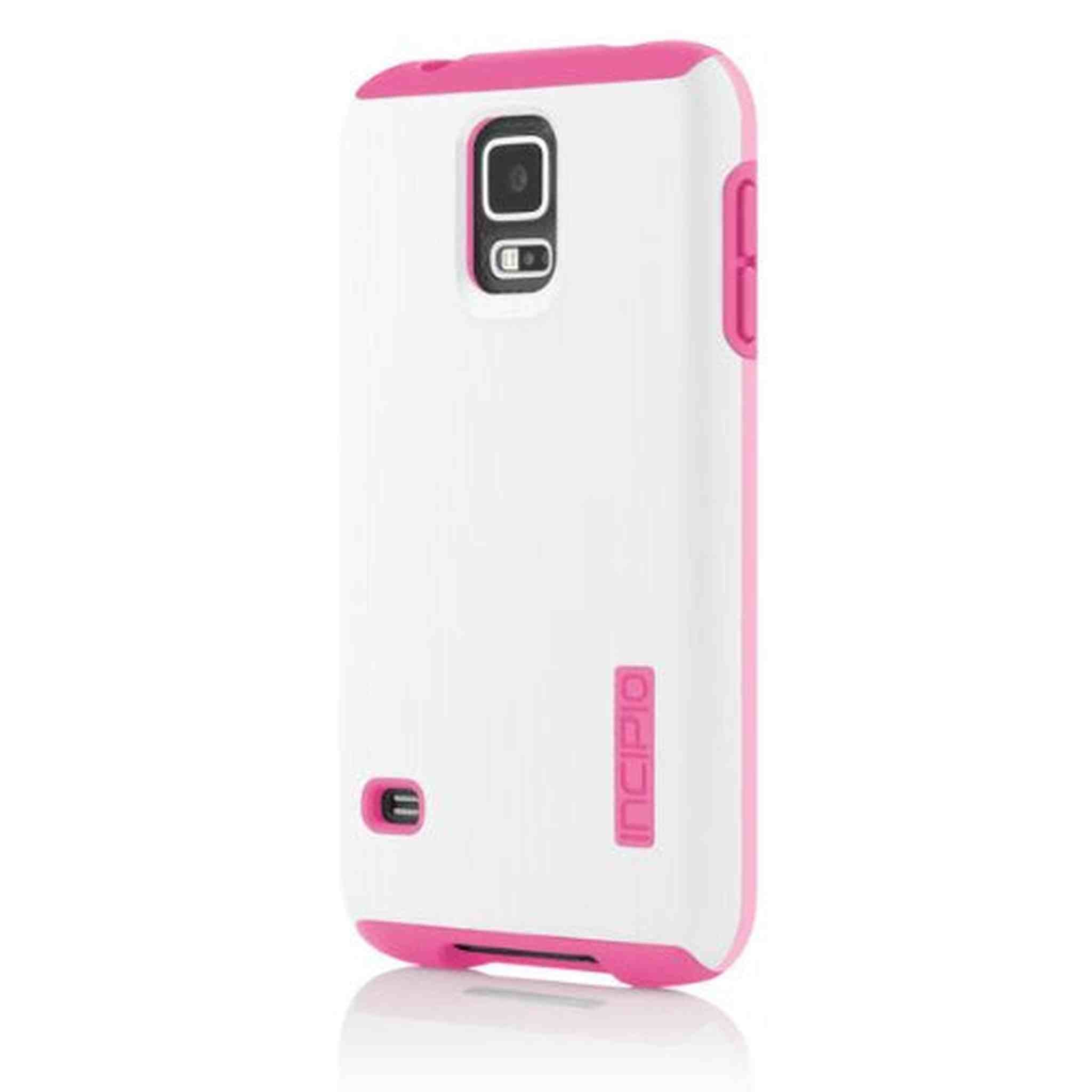 Incipio DualPro Shine Case for Samsung Galaxy S5 - Retail Packaging - White/Pink Incipio