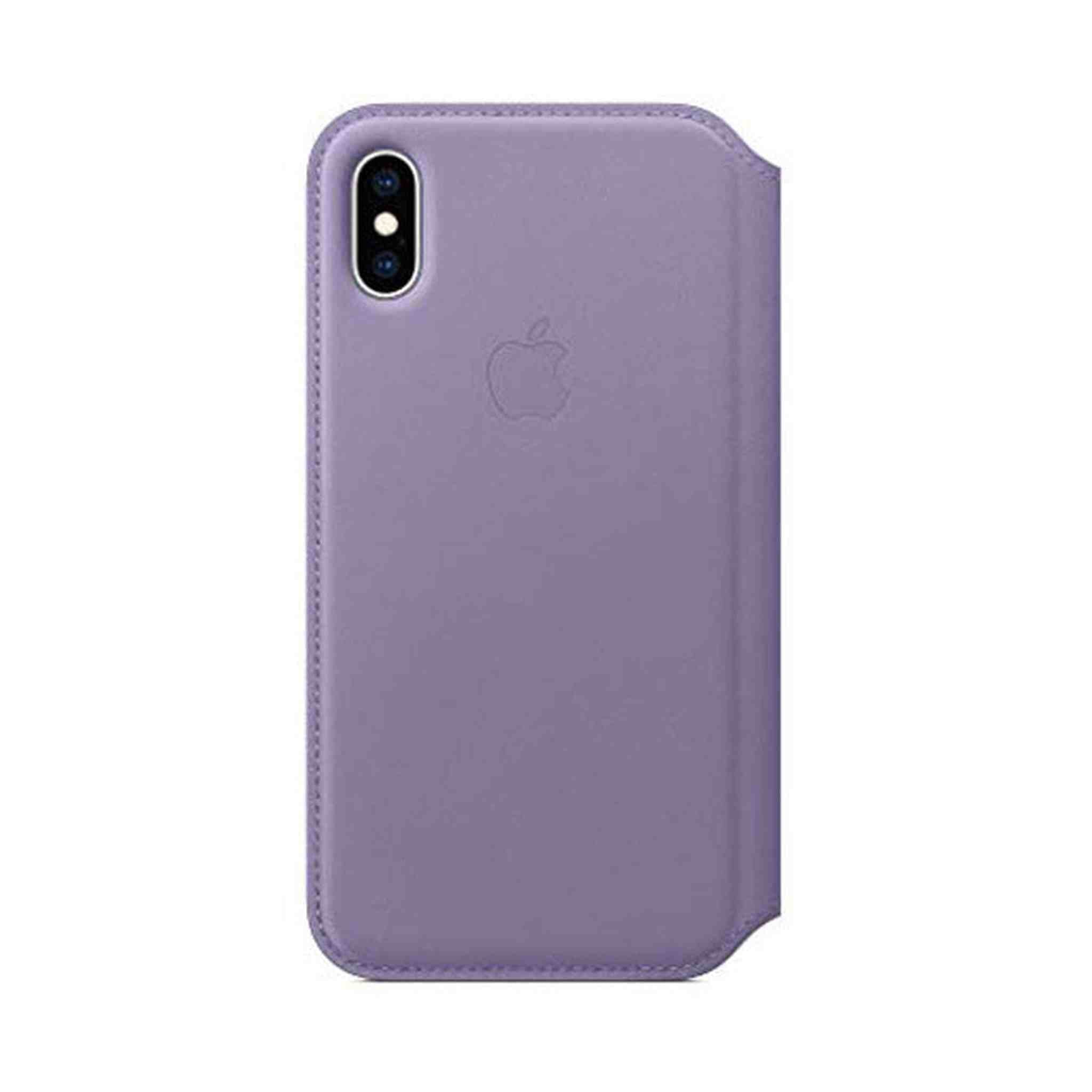 Apple Leather Folio for iPhone Xs - Lilac Apple