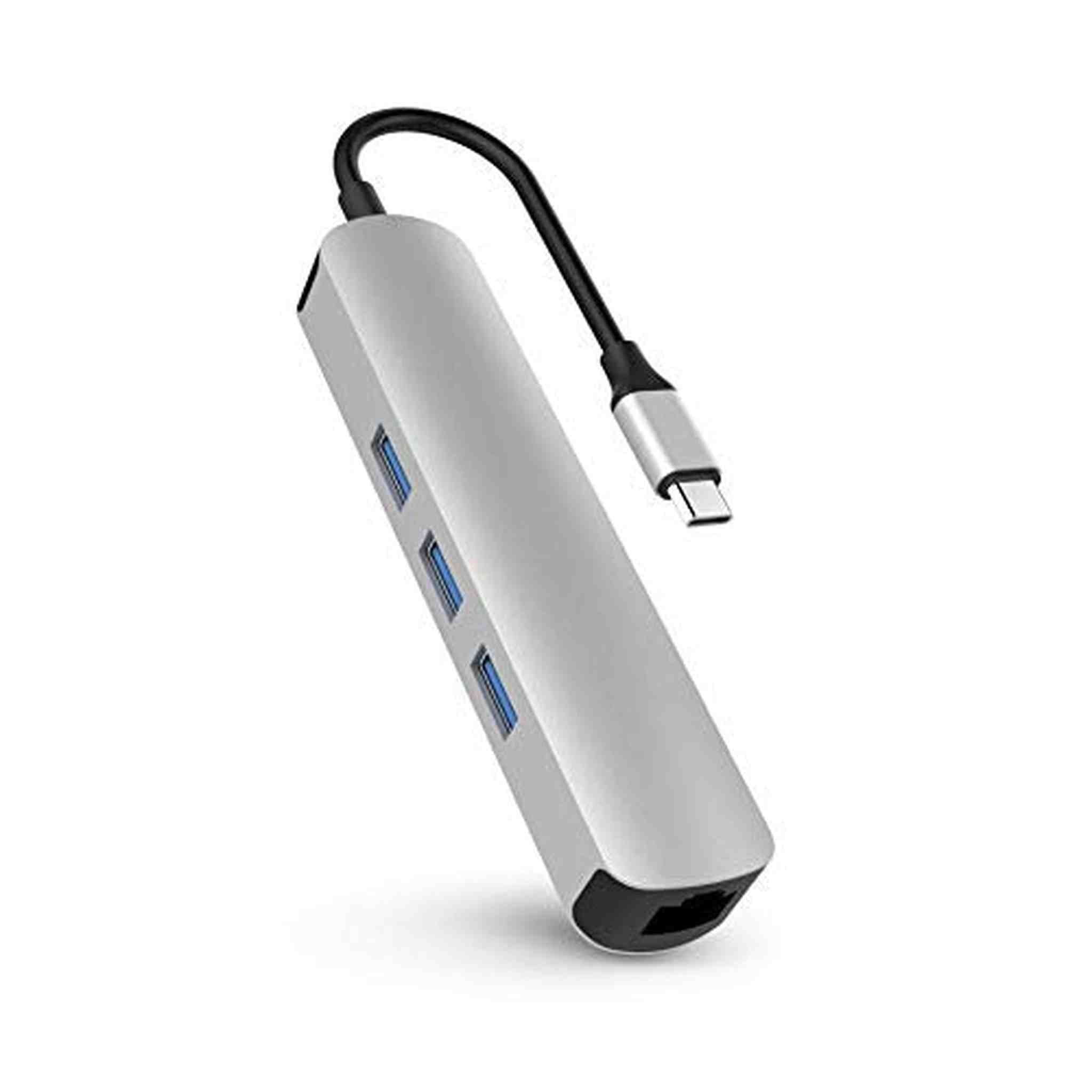 HyperDrive 6-in-1 USB-C Hub with 4K HDMI Output, Silver Hyper