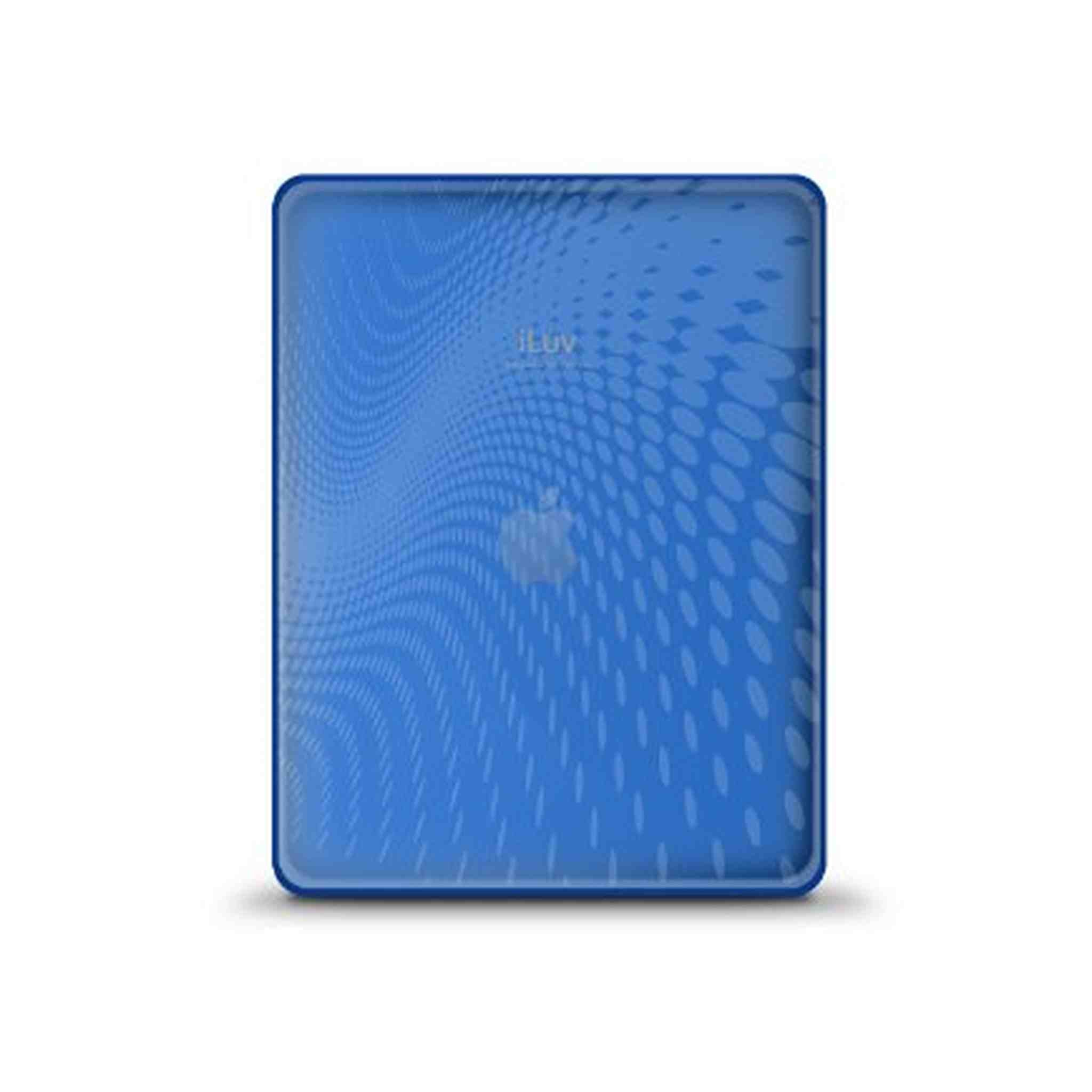 iLuv Flexi-Clear TPU Case with Dot Wave Pattern for iPad - Blue iLuv