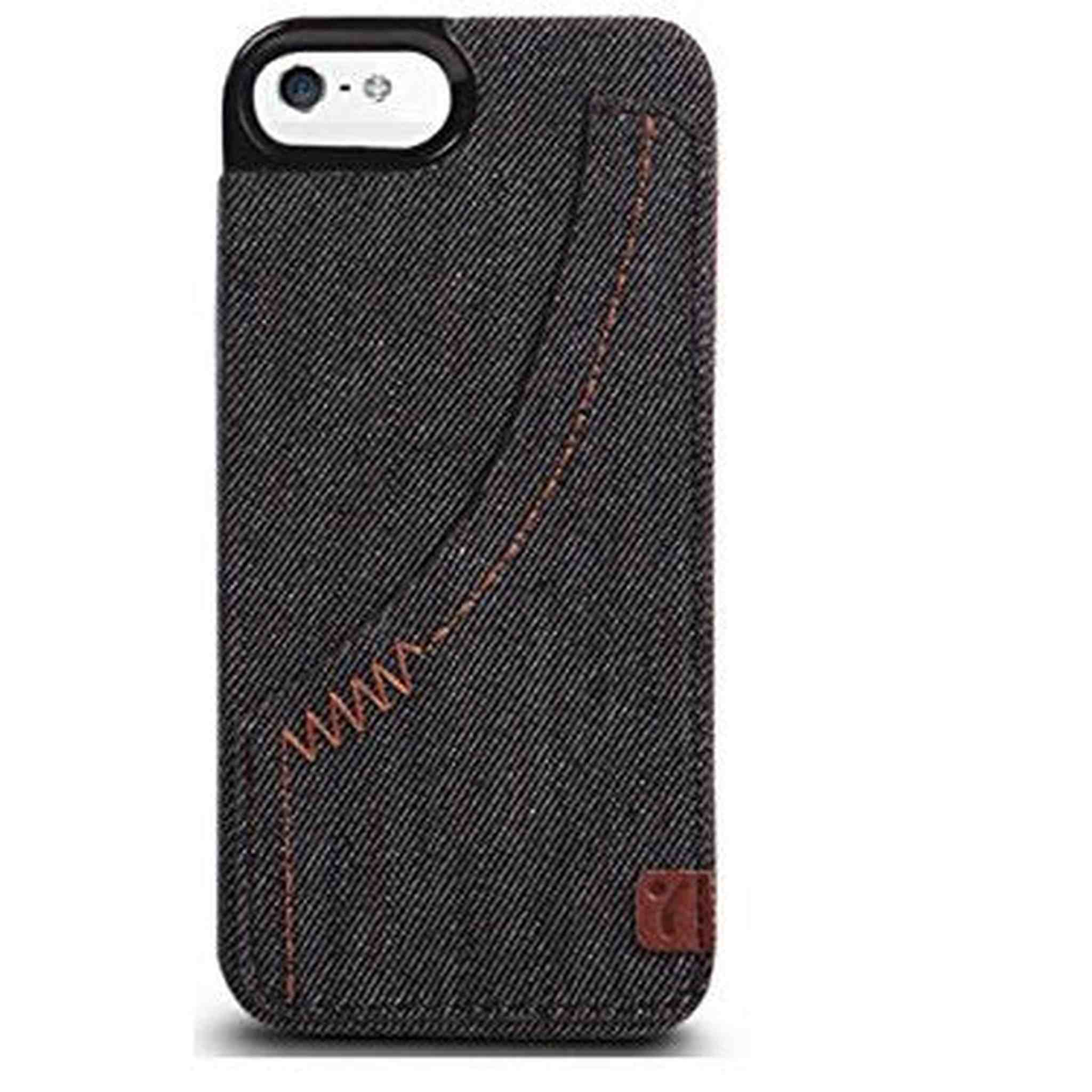 The Joy Factory Denim Premium Denim Hardshell Case with Pocket for iPhone5/5S, CSD111 Smoke The Joy Factory