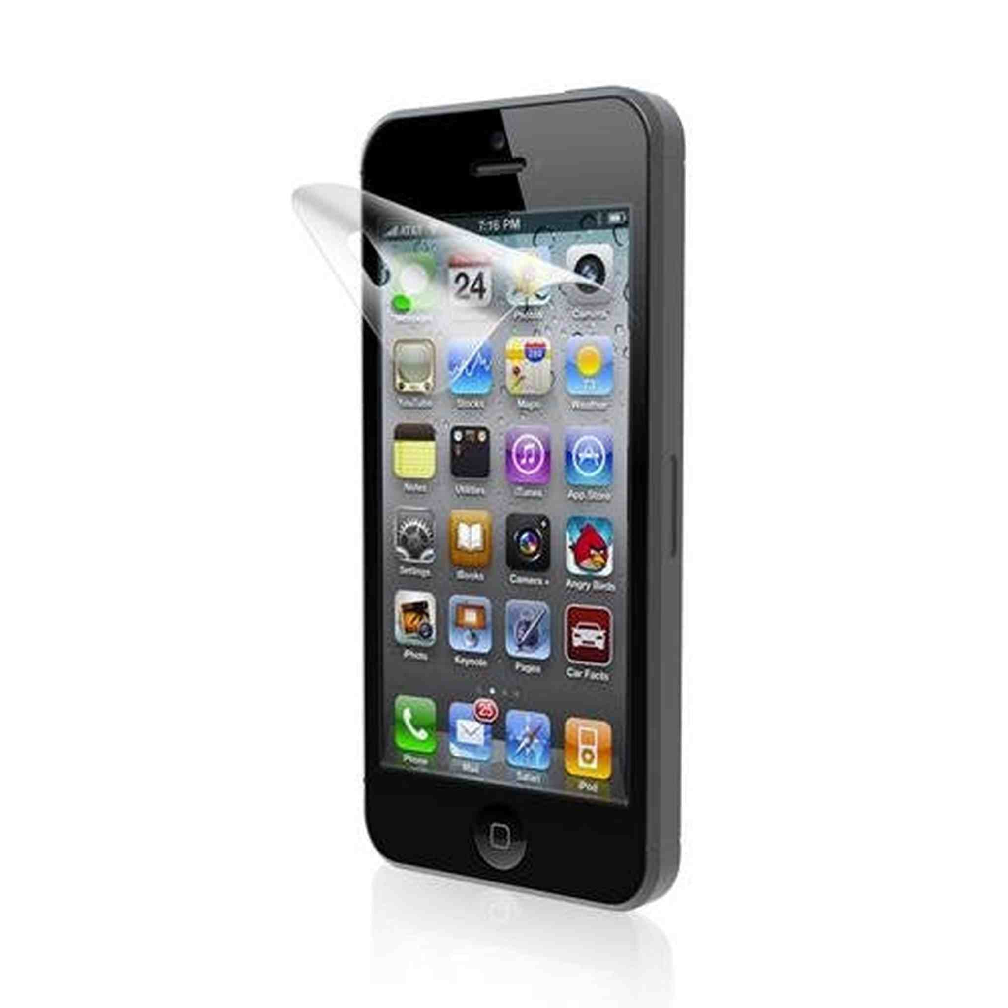 iLuv ICA7F301 Clear Protective Film Kit for iPhone 5 and iPhone 5S - 1 Pack - Screen Protectors - Retail Packaging - Cle iLuv