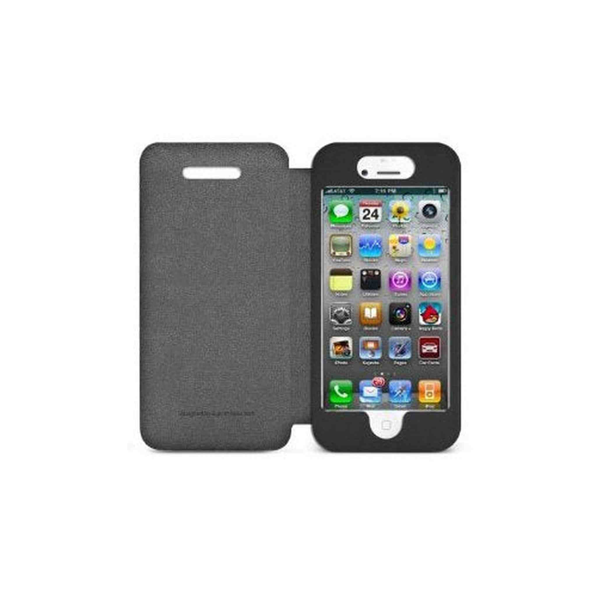 iLuv ICA7J346BLK Pocket Agent Premium Appointed Leather for Apple iPhone 5 - 1 Pack - Retail Packaging - Black iLuv