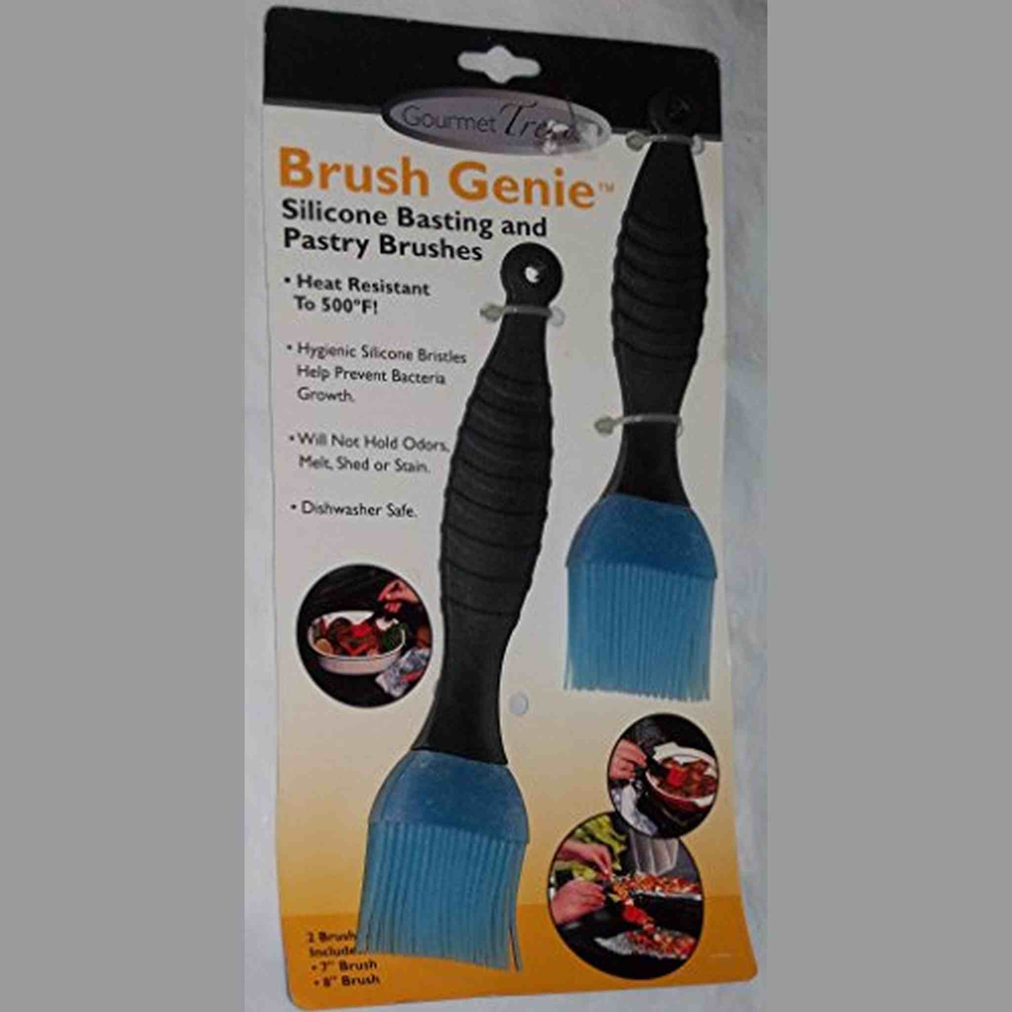 Brush Genie Set of 2 Silicone Basting and Pastry Brushes Handy Trends