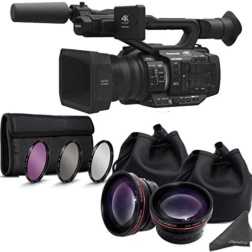 Panasonic AG UX180 4K Premium Professional Camcorder with Dual Lens Enhancement Bundle Panasonic