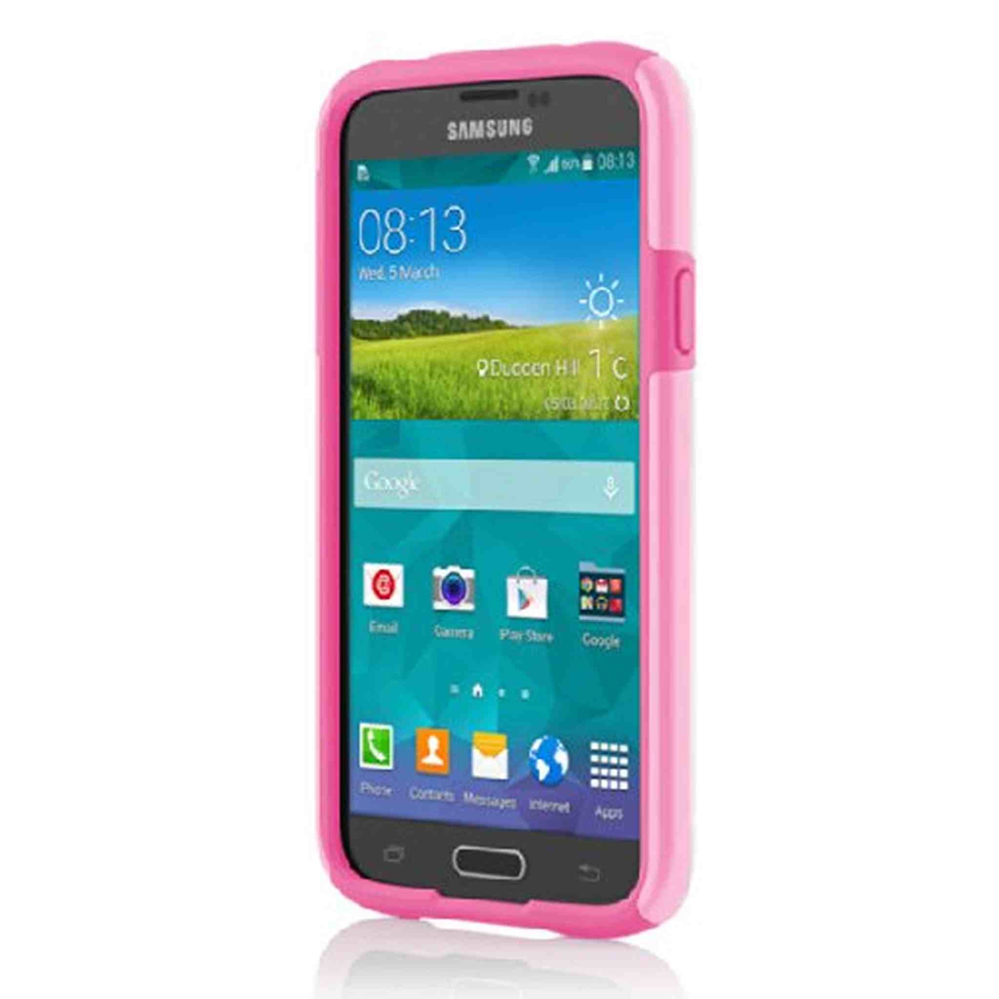 Incipio DualPro Shine Case for Samsung Galaxy S5 - Retail Packaging - White/Pink Incipio