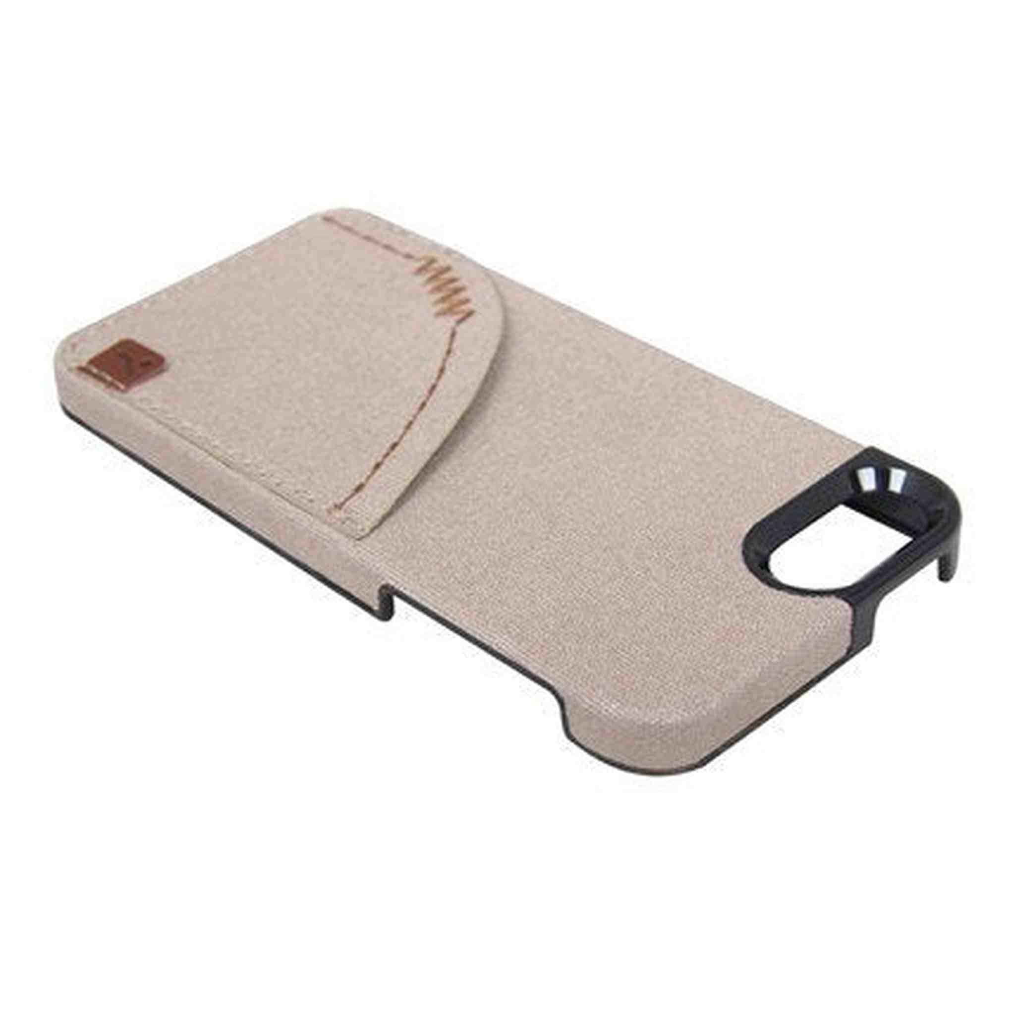 The Joy Factory Denim Premium Denim Hardshell Case with Pocket for iPhone5/5S, CSD112 Khaki The Joy Factory