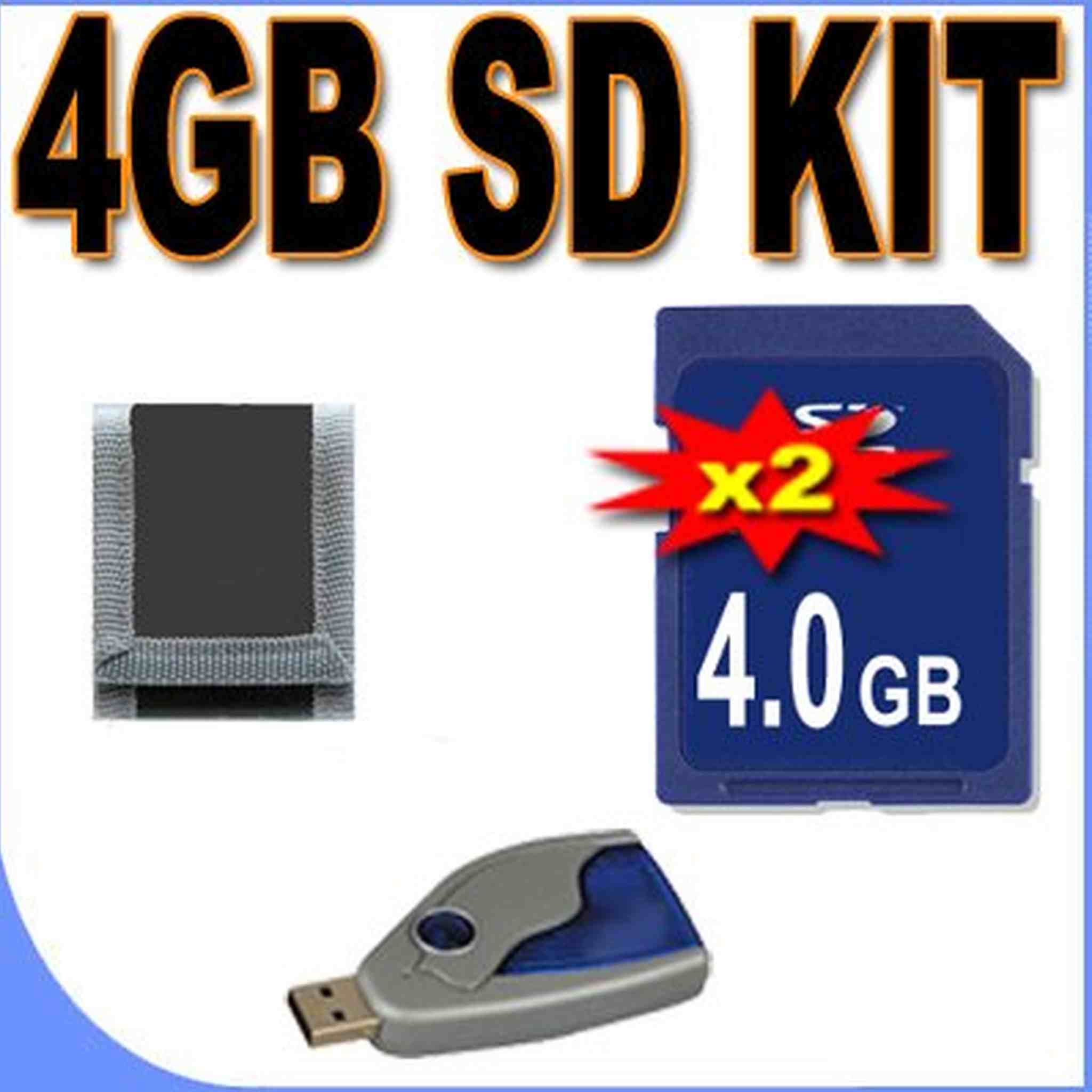 TWO 4GB SD Secure Digital Memory Cards BigVALUEInc Accessory Saver Bundle + USB SD Card Reader for Fuji / Fujifilm Finepix Digital Cameras + MORE! BVI