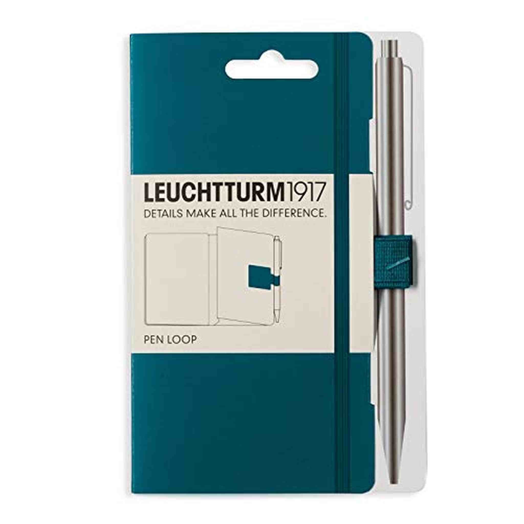 Leuchtturm1917 Self Adhesive Pen Loop Elastic Pen Holder Pacific Green LEUCHTTURM1917