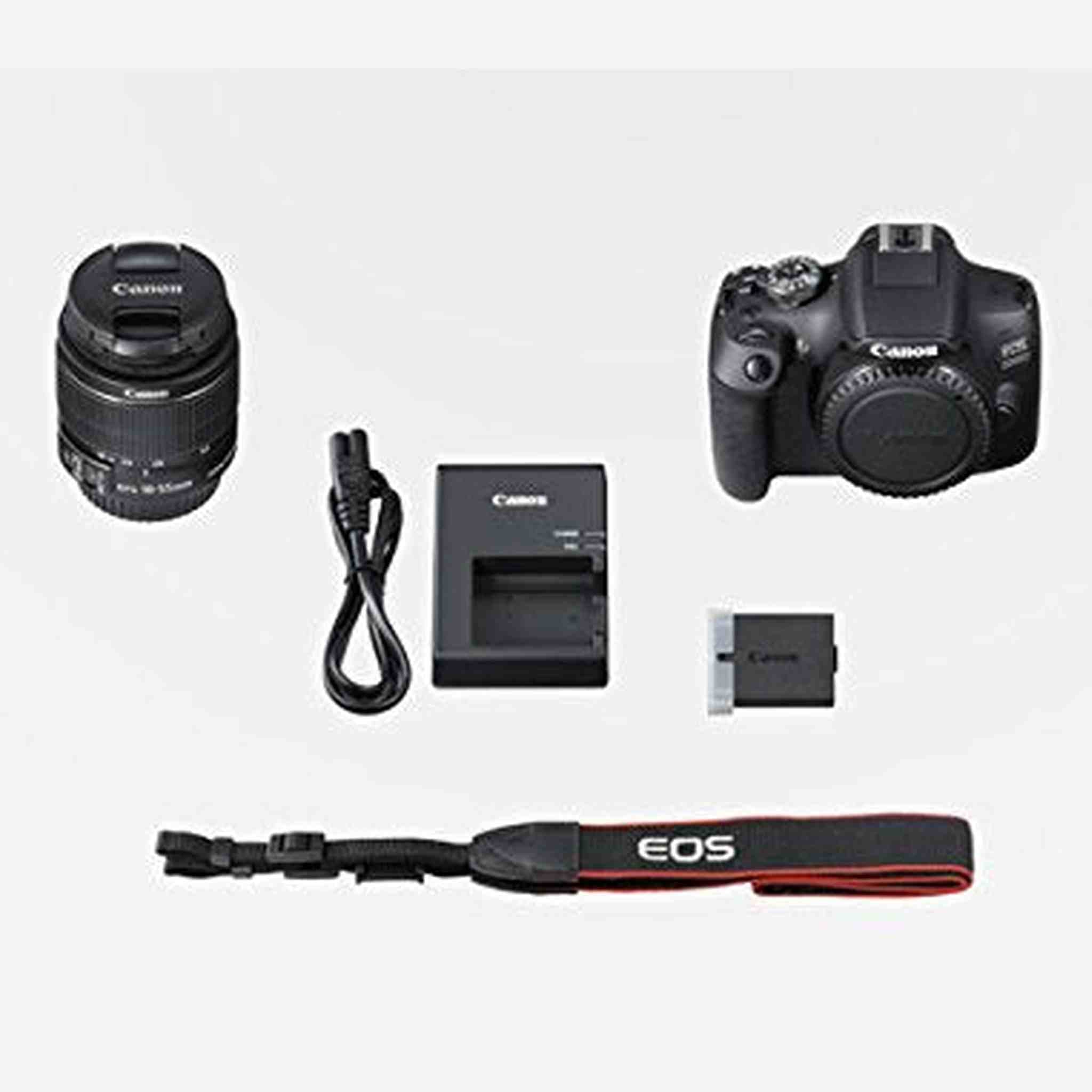 Canon EOS 2000D DSLR Camera & EF-S 18-55 mm f/3.5-5.6 IS II Lens: Black - Reader & Card Wallet - Hand Strap - 64GB - SOFT CASE Canon