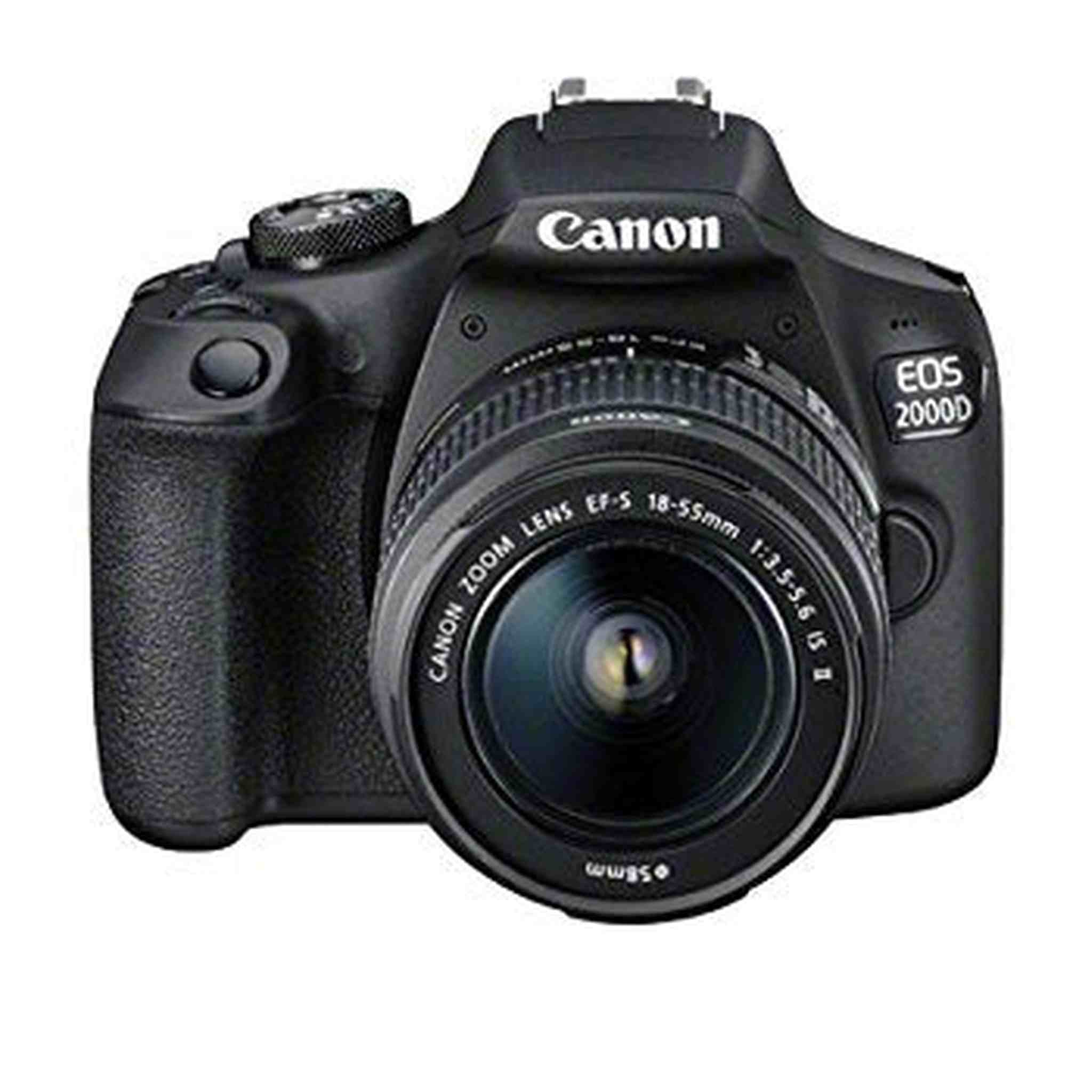 Canon EOS 2000D DSLR Camera & EF-S 18-55 mm f/3.5-5.6 IS II Lens: Black - Reader & Card Wallet - Hand Strap - 64GB - SOFT CASE Canon