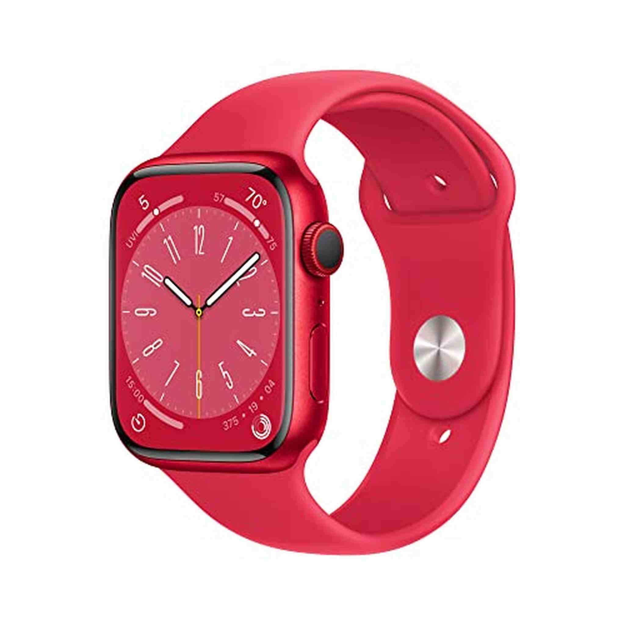 Apple Watch Series 8 GPS + Cellular 45mm Smart watch w/ PRODUCT RED Aluminum Case w/ PRODUCT RED Sport Band - S/M Apple