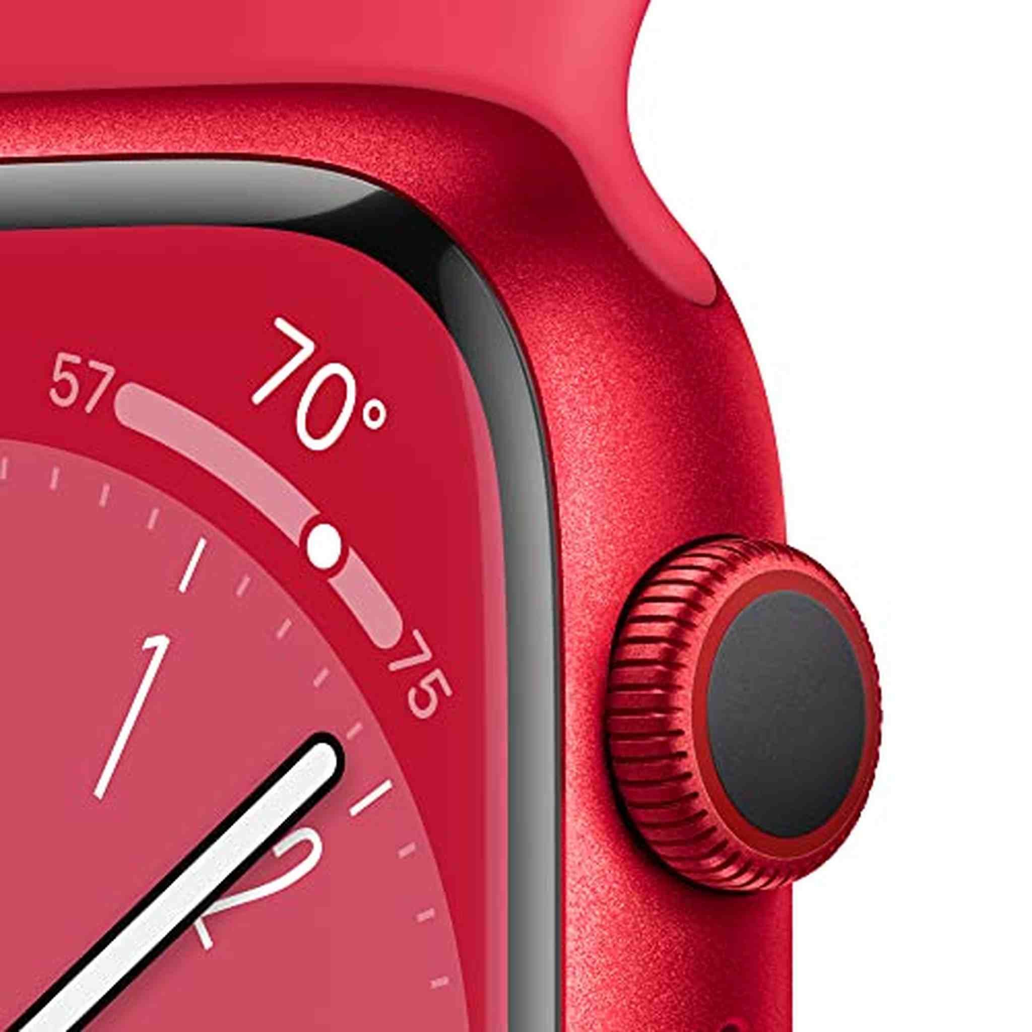 Apple Watch Series 8 [GPS + Cellular 45mm] Smart watch w/(PRODUCT)RED Aluminum Case w/ (PRODUCT)RED Sport Band - S/M