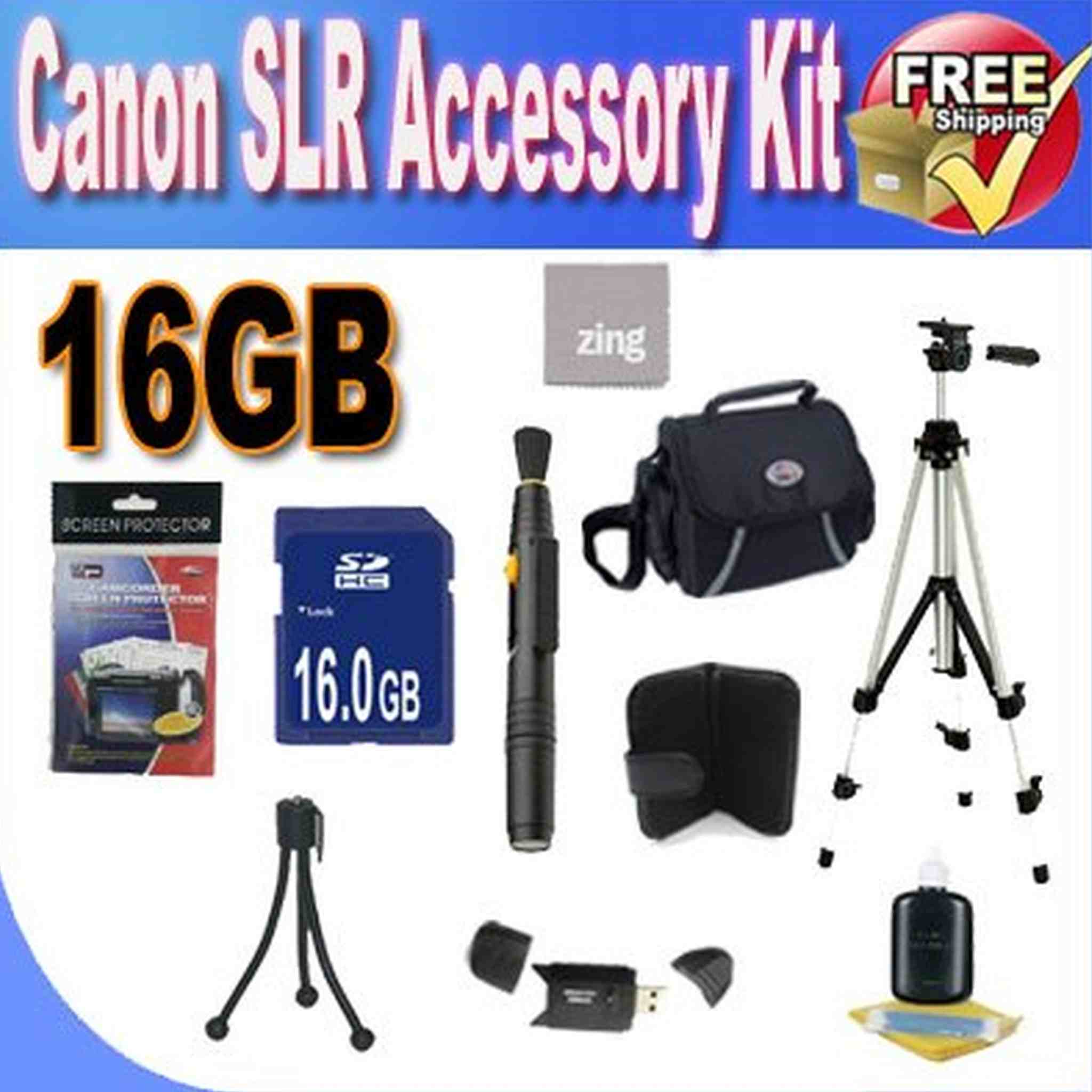 Digital SLR Camera 16GB SDHC Deluxe Accessory Saver Kit. 6th Ave Electronics