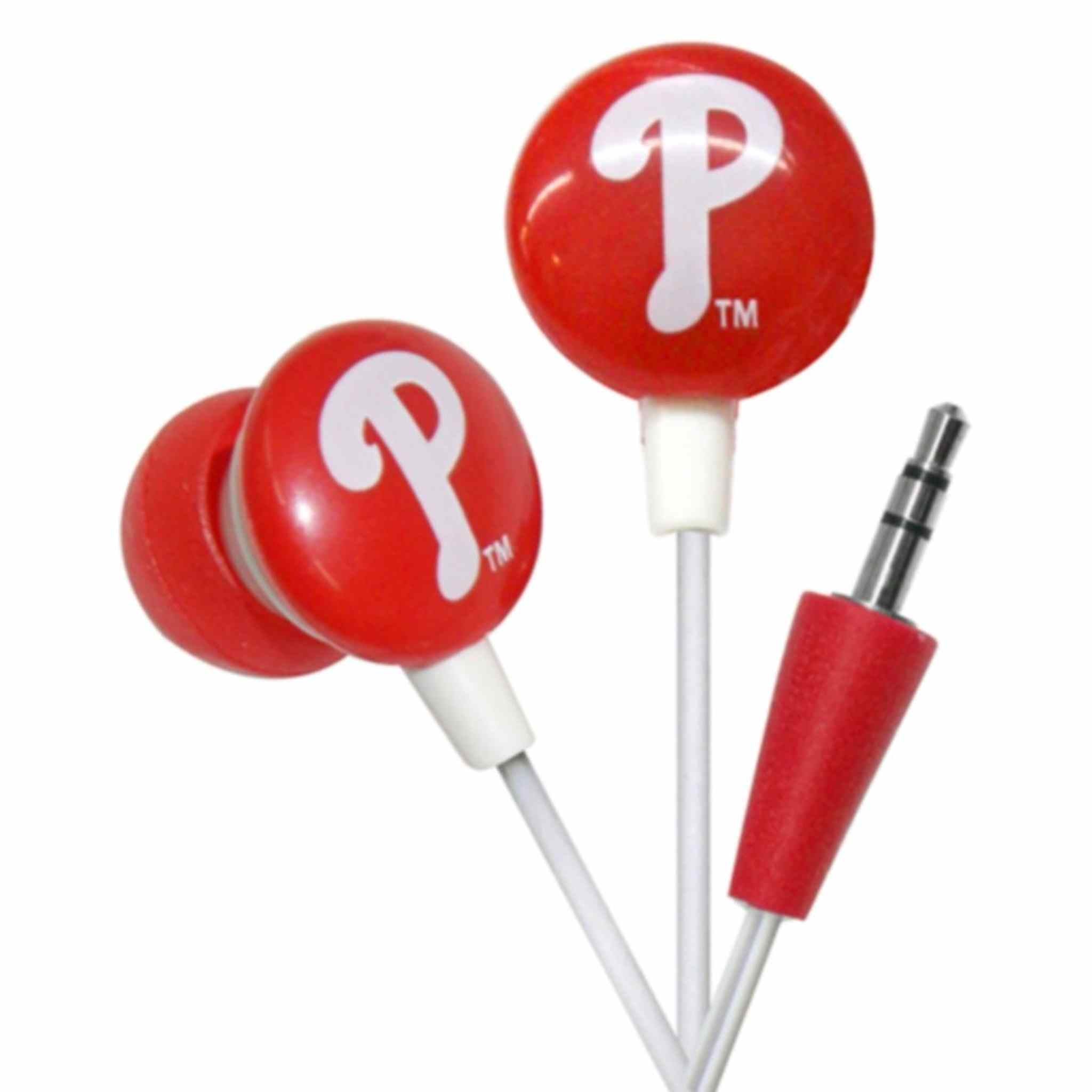 iHip MLF10169PHL MLB Philadelphia Phillies Printed Ear Buds, Blue/Red iHip