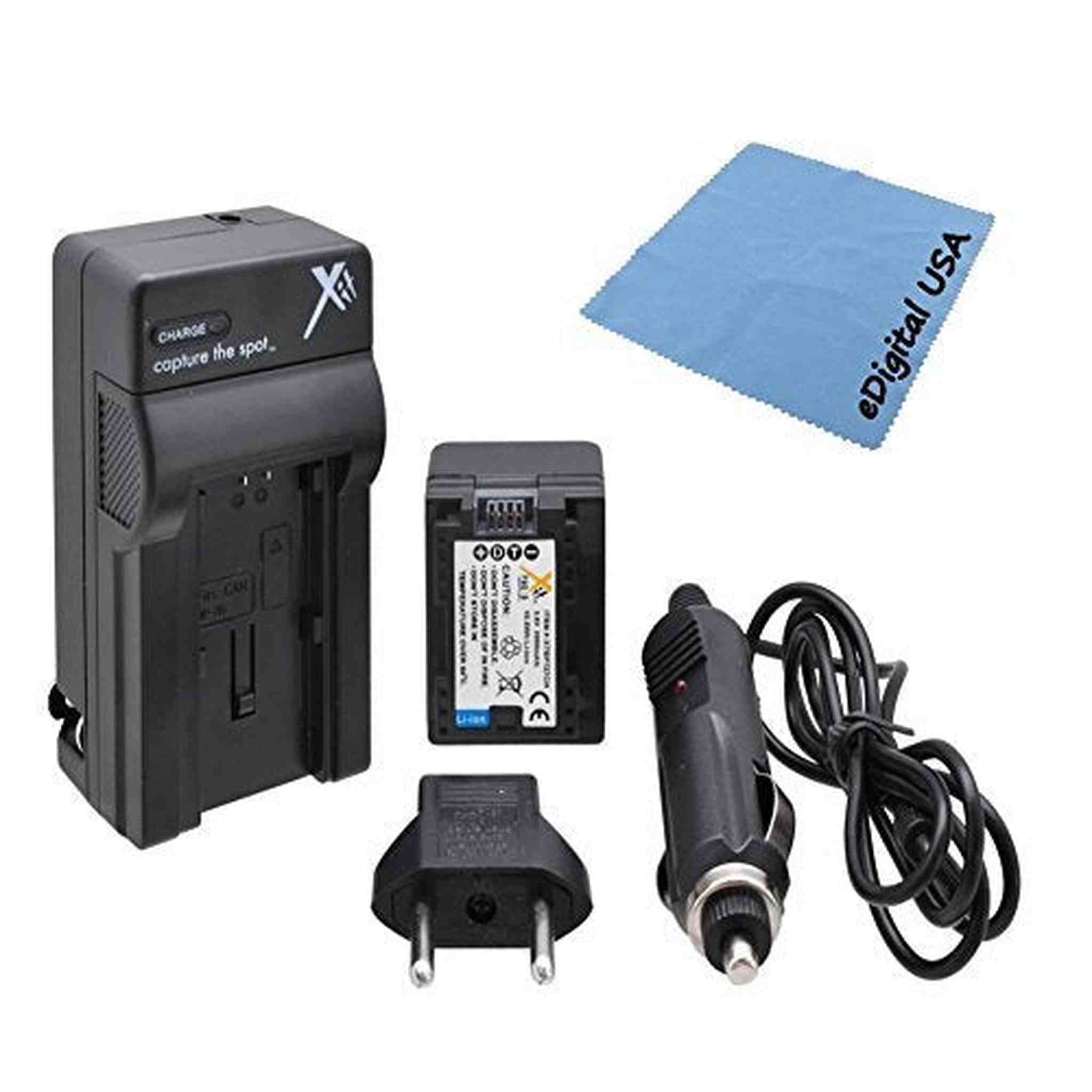 High Capacity Canon BP-727 Battery Kit Includes: 1 BP727 Replacement Batteries with Rapid Charger Kit: EU/US Adapter & Canon